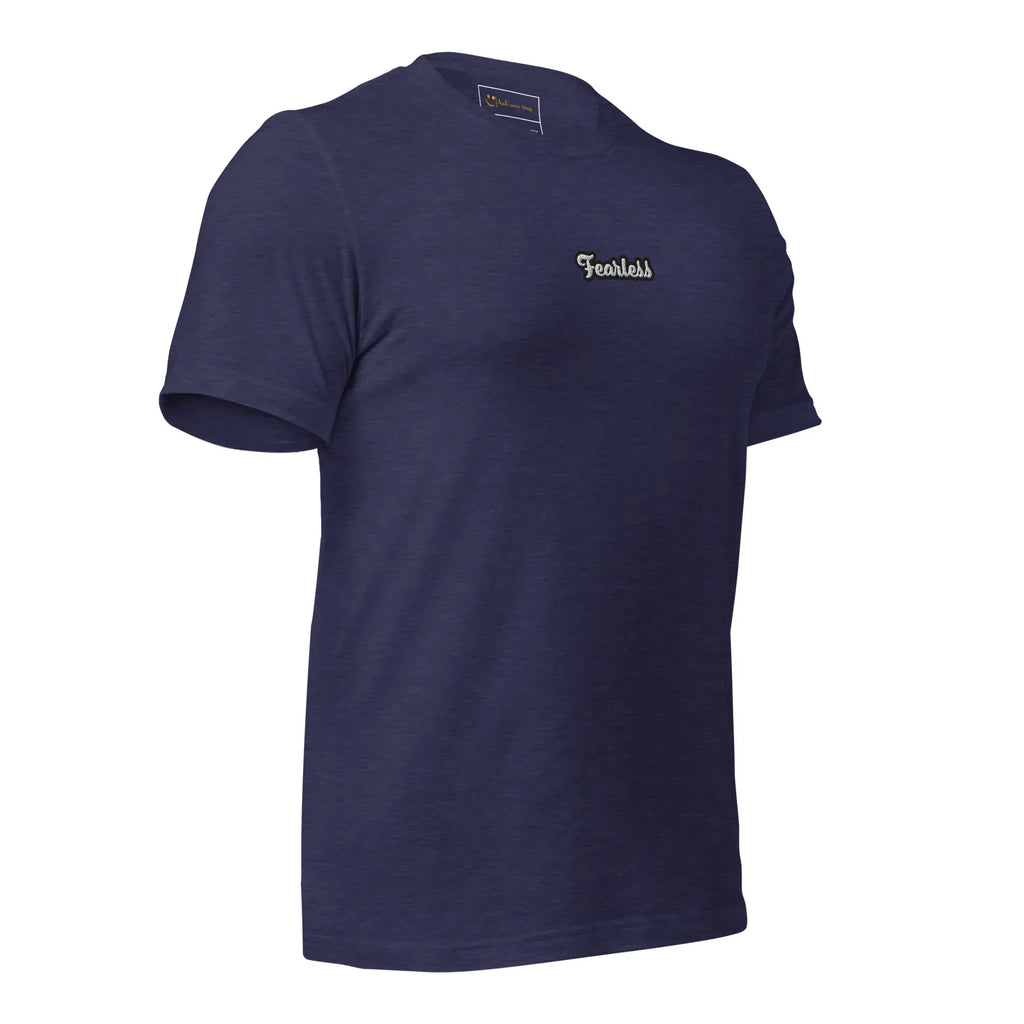 Unisex | Fearless T-Shirt t-shirt AwRans Clothing unisex-staple-t-shirt-heather-midnight-navy-right-front-674b717fcfddd