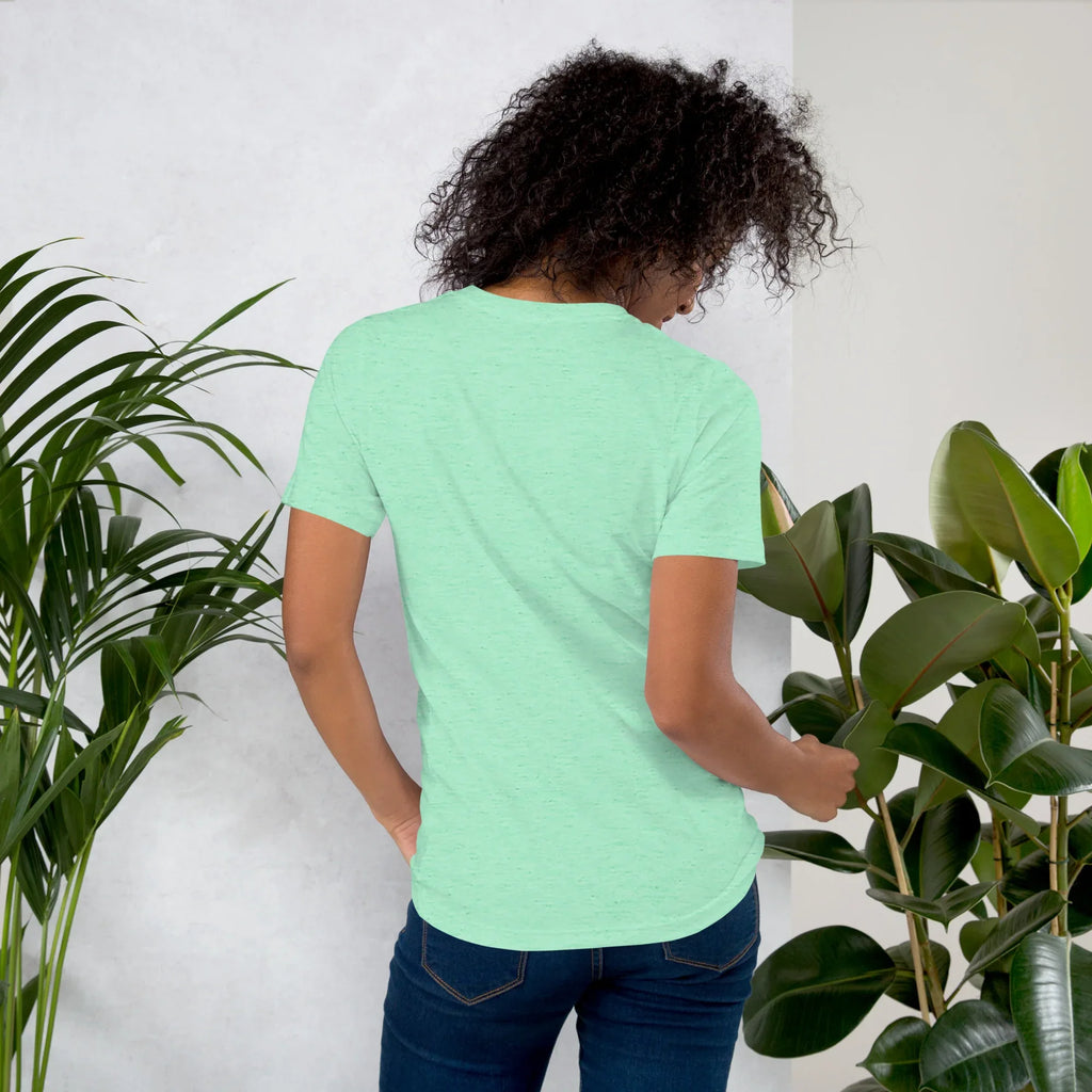 Women's T-Shirt | Effortless And Timeless Women's t-shirt AwRans Clothing unisex-staple-t-shirt-heather-mint-back-679a43e4da97e