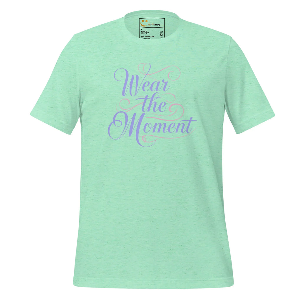 Women's T-Shirt | Wear The Moment Women's t-shirt AwRans Clothing unisex-staple-t-shirt-heather-mint-front-6799e6525db68