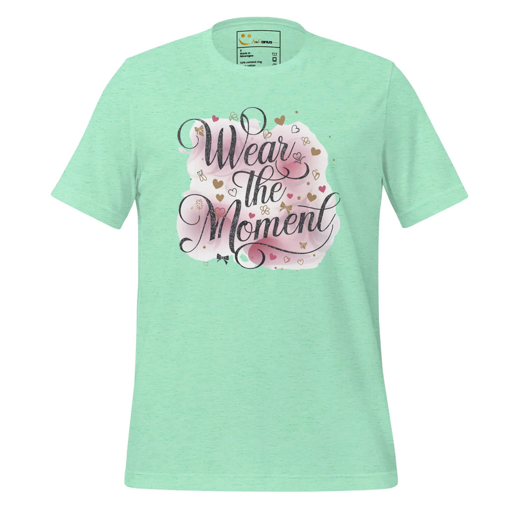 Women's T-Shirt | Wear The Moment Women's t-shirt AwRans Clothing unisex-staple-t-shirt-heather-mint-front-679a4783980db