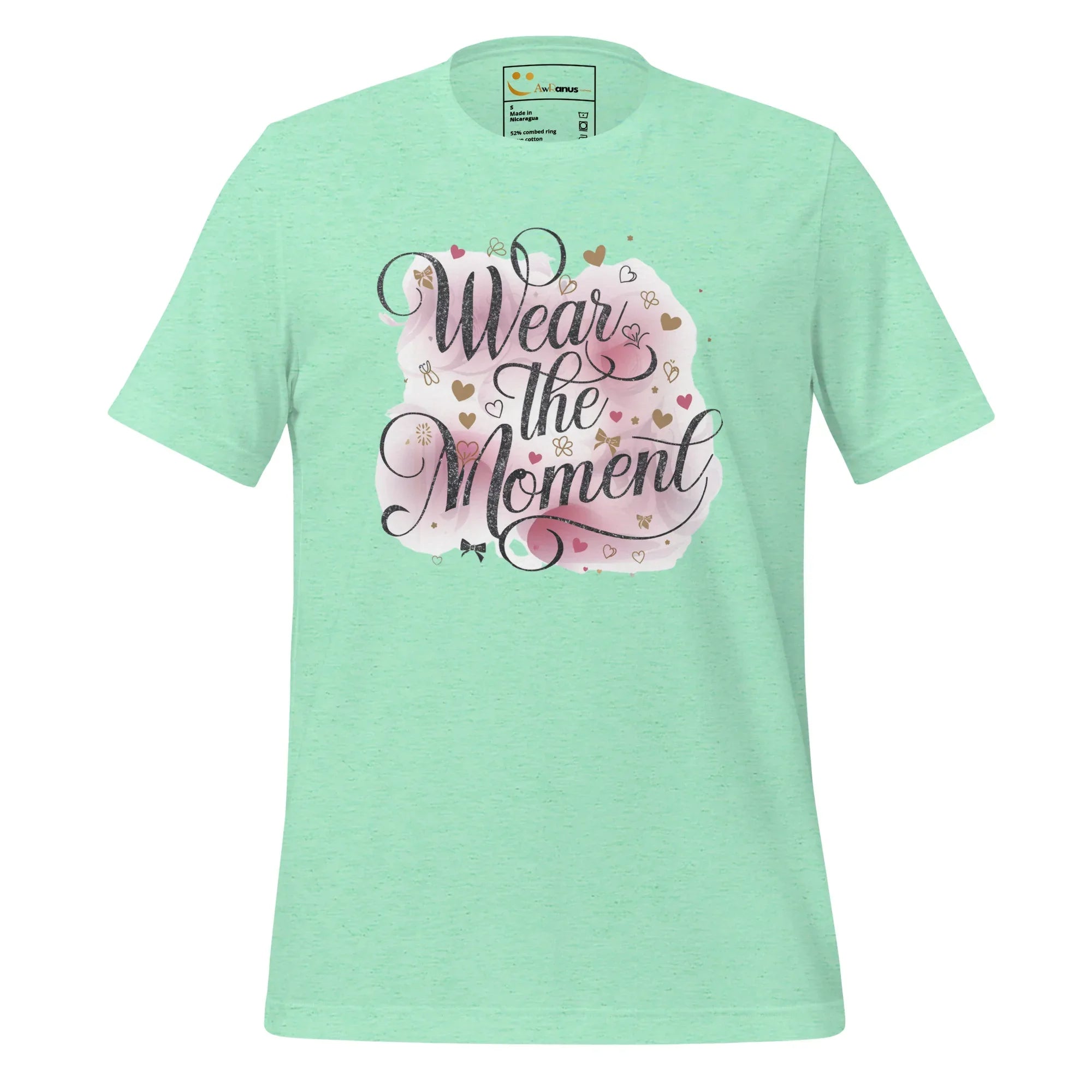 Women's T-Shirt | Wear The Moment Women's t-shirt AwRans Clothing unisex-staple-t-shirt-heather-mint-front-679a4783980db