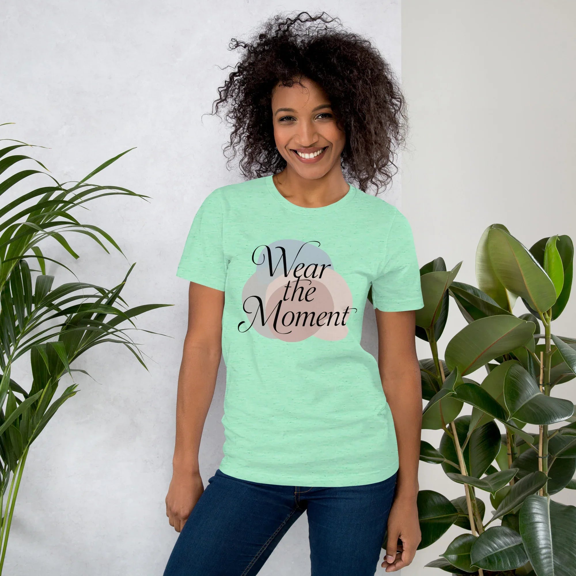 Women's T-Shirt | Wear The Moment Heather Mint Women's t-shirt AwRans Clothing unisex-staple-t-shirt-heather-mint-front-679a490aa34c6