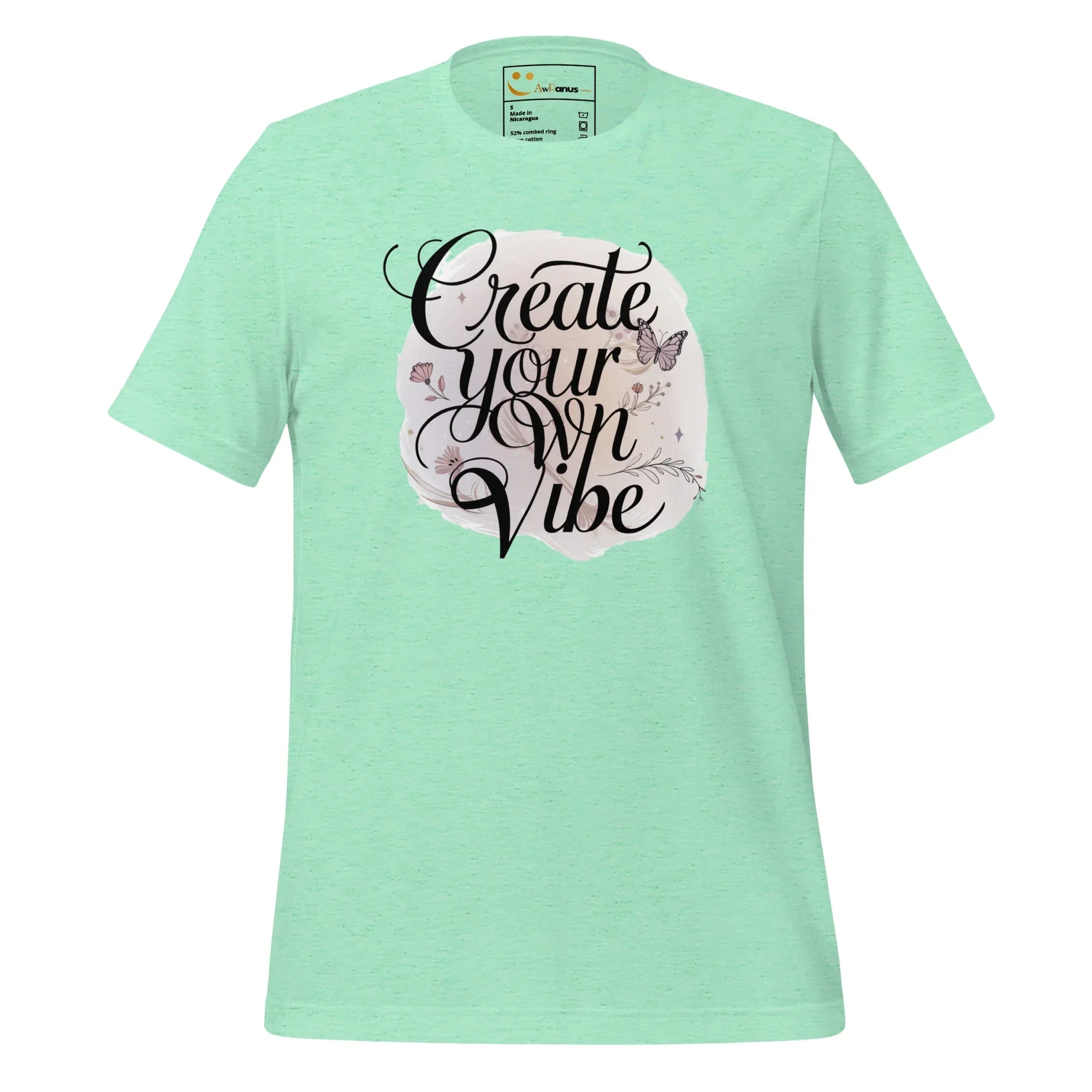 Women's T-Shirt | Create Your Own Vibe Women's t-shirt AwRans Clothing unisex-staple-t-shirt-heather-mint-front-679bc03b2d4a3