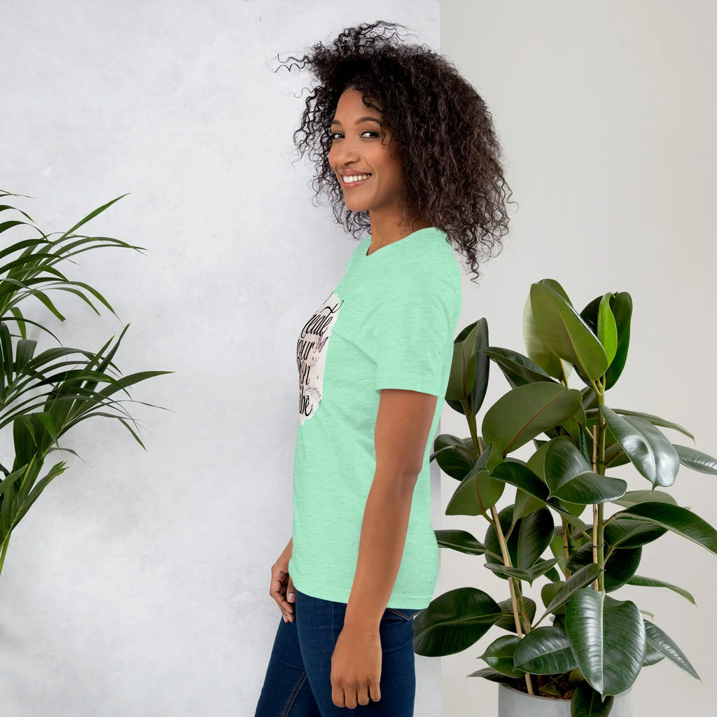 Women's T-Shirt | Create Your Own Vibe Women's t-shirt AwRans Clothing unisex-staple-t-shirt-heather-mint-left-679bc03cf241d