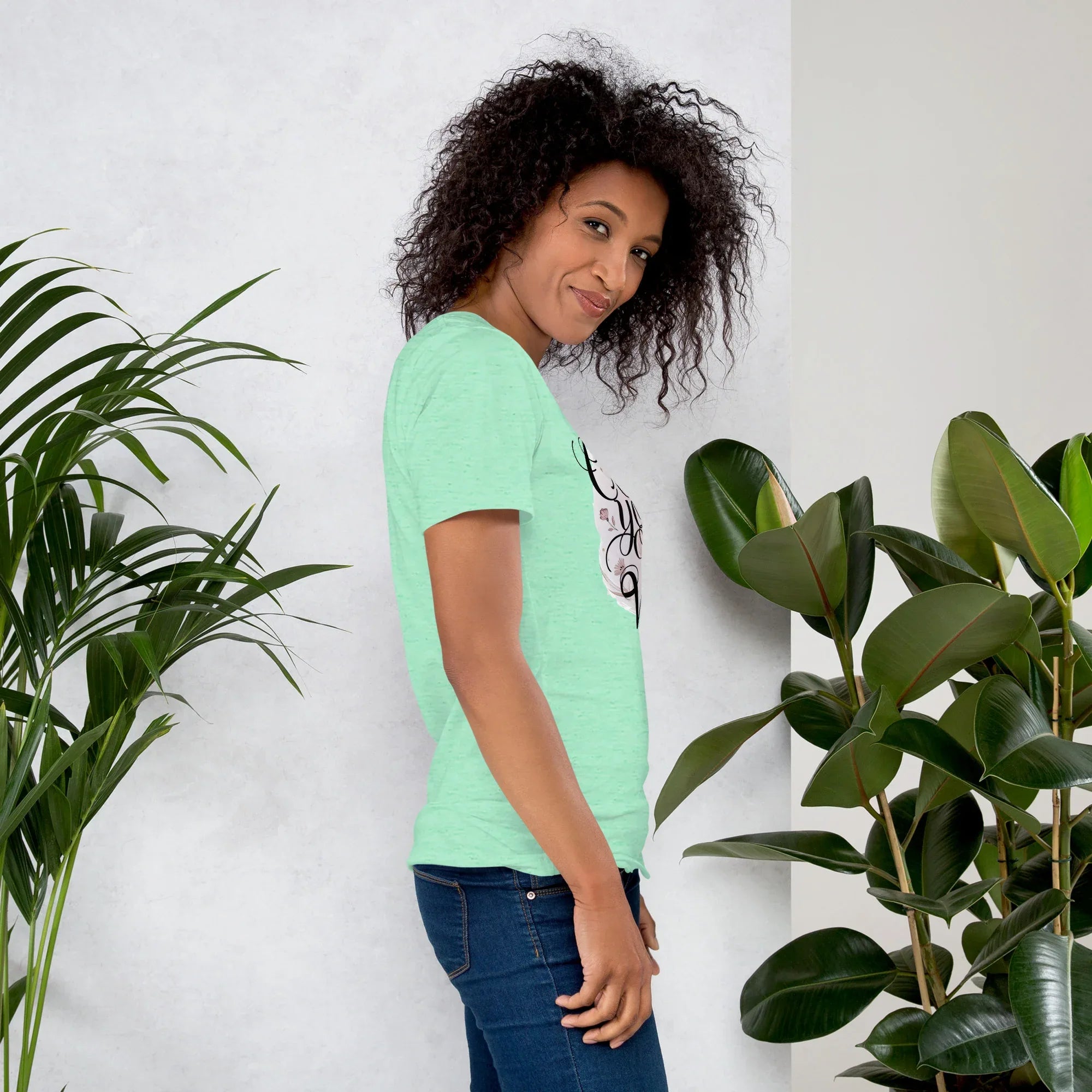 Women's T-Shirt | Create Your Own Vibe Women's t-shirt AwRans Clothing unisex-staple-t-shirt-heather-mint-right-679bc03d0fd2a