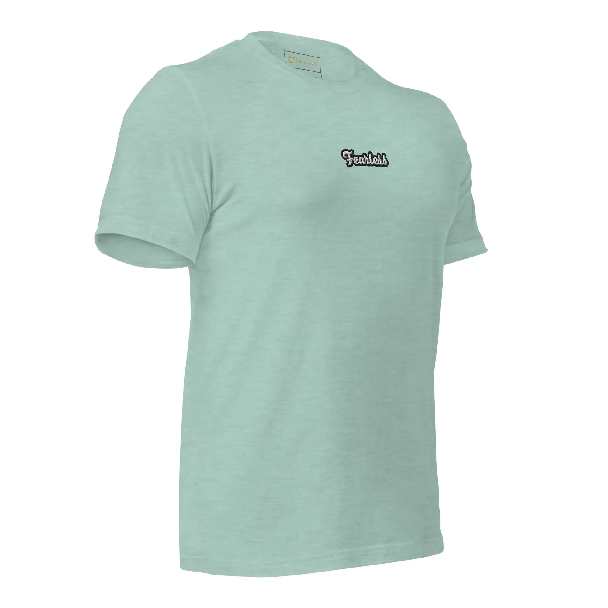 Unisex | Fearless T-Shirt t-shirt AwRans Clothing unisex-staple-t-shirt-heather-prism-dusty-blue-right-front-674b718142673