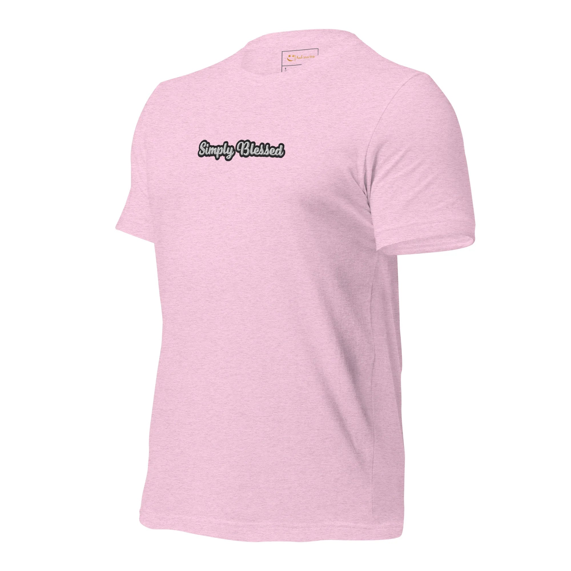 Unisex | Simply Blessed T-Shirt t-shirt AwRans Clothing unisex-staple-t-shirt-heather-prism-lilac-left-front-6749edcbd5206