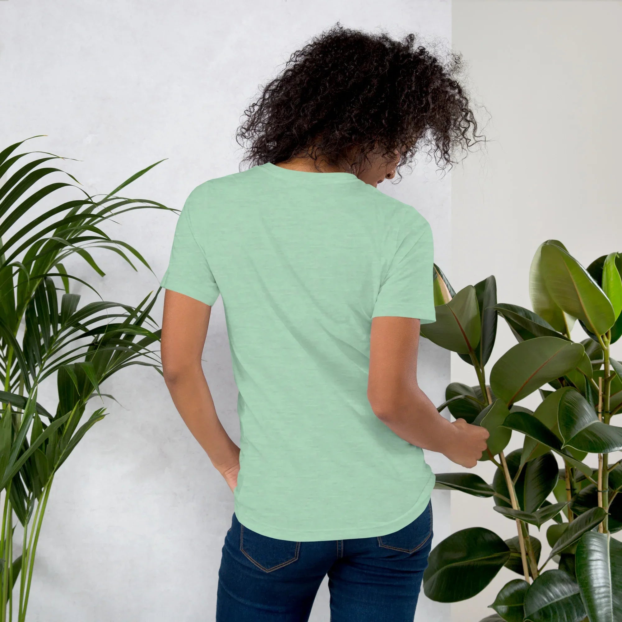 Women's T-Shirt | Simple Is Powerful Women's t-shirt AwRans Clothing unisex-staple-t-shirt-heather-prism-mint-back-679bdccd798da