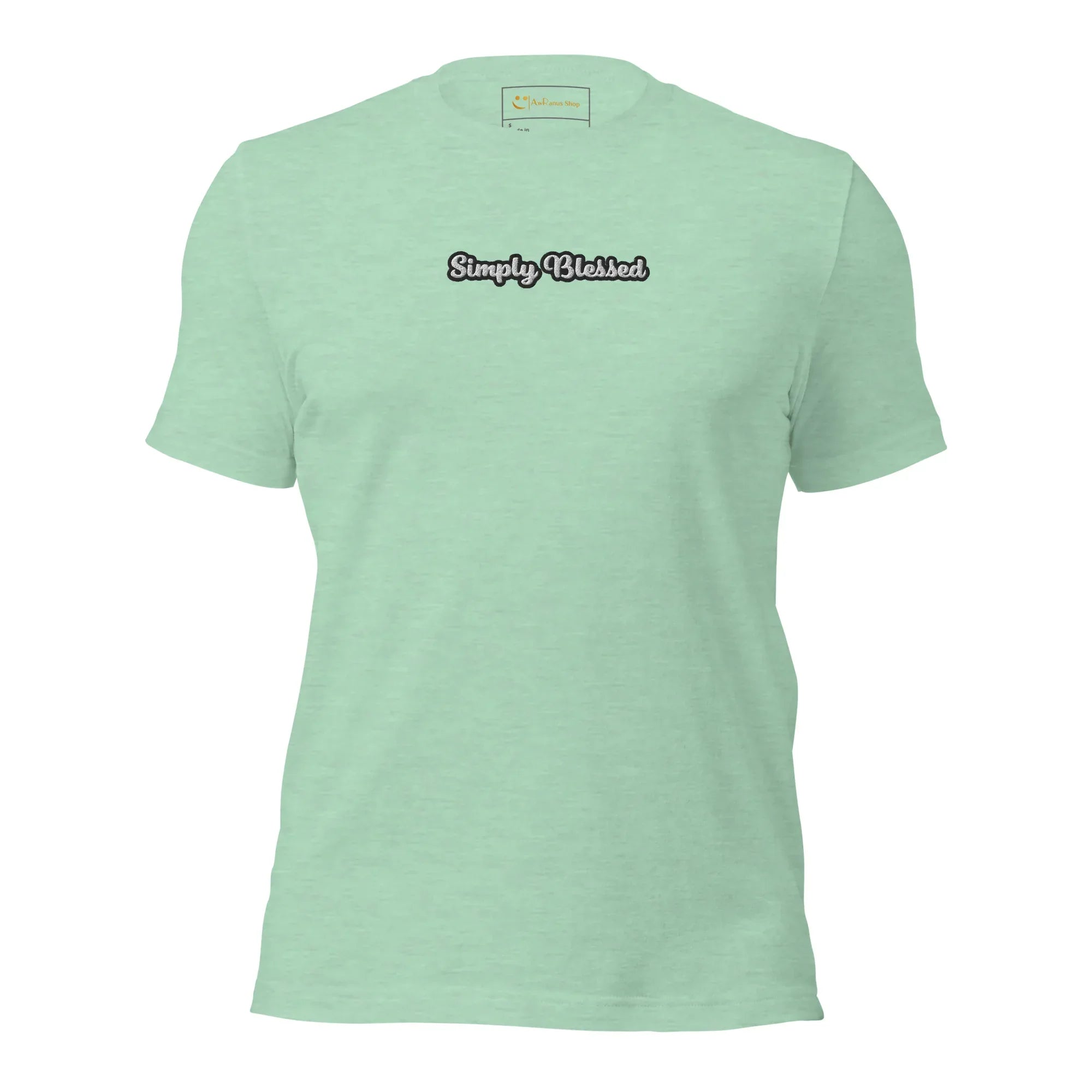 Unisex | Simply Blessed T-Shirt t-shirt AwRans Clothing unisex-staple-t-shirt-heather-prism-mint-front-6749edcc897a7