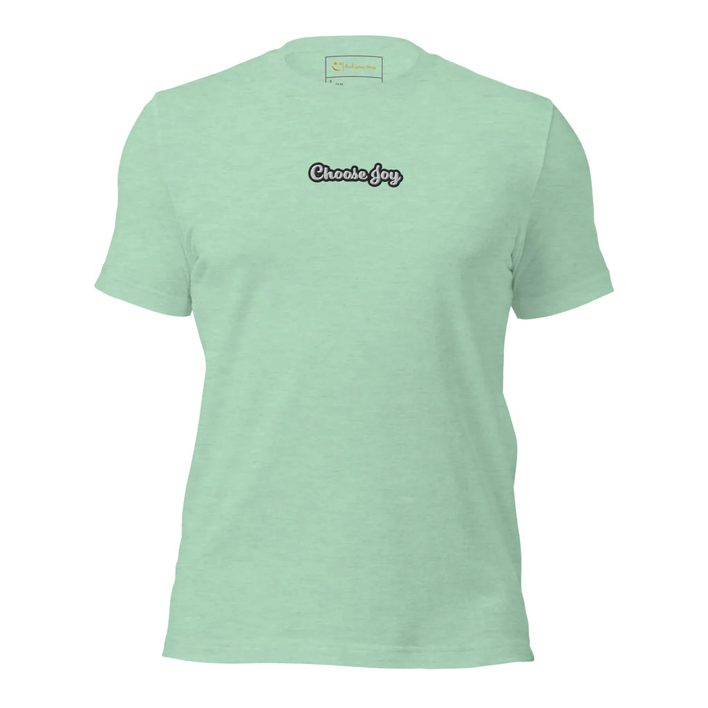 Unisex | Choose Joy T-Shirt t-shirt AwRans Clothing unisex-staple-t-shirt-heather-prism-mint-front-674b7085c4065