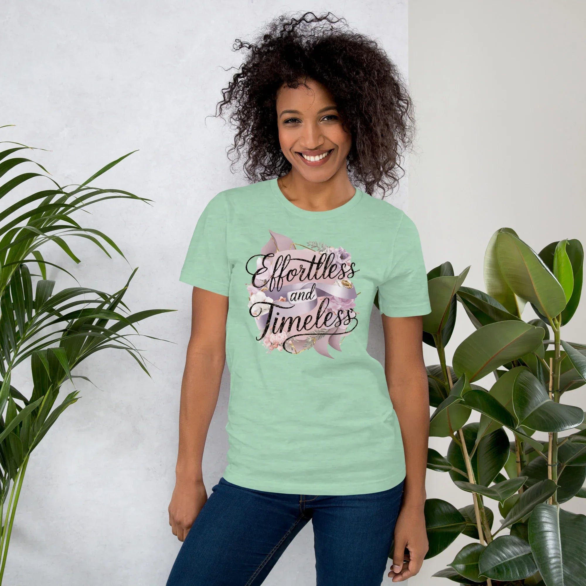 Women's T-Shirt | Effortless And Timeless Heather Prism Mint Women's t-shirt AwRans Clothing unisex-staple-t-shirt-heather-prism-mint-front-679a43e4764a7