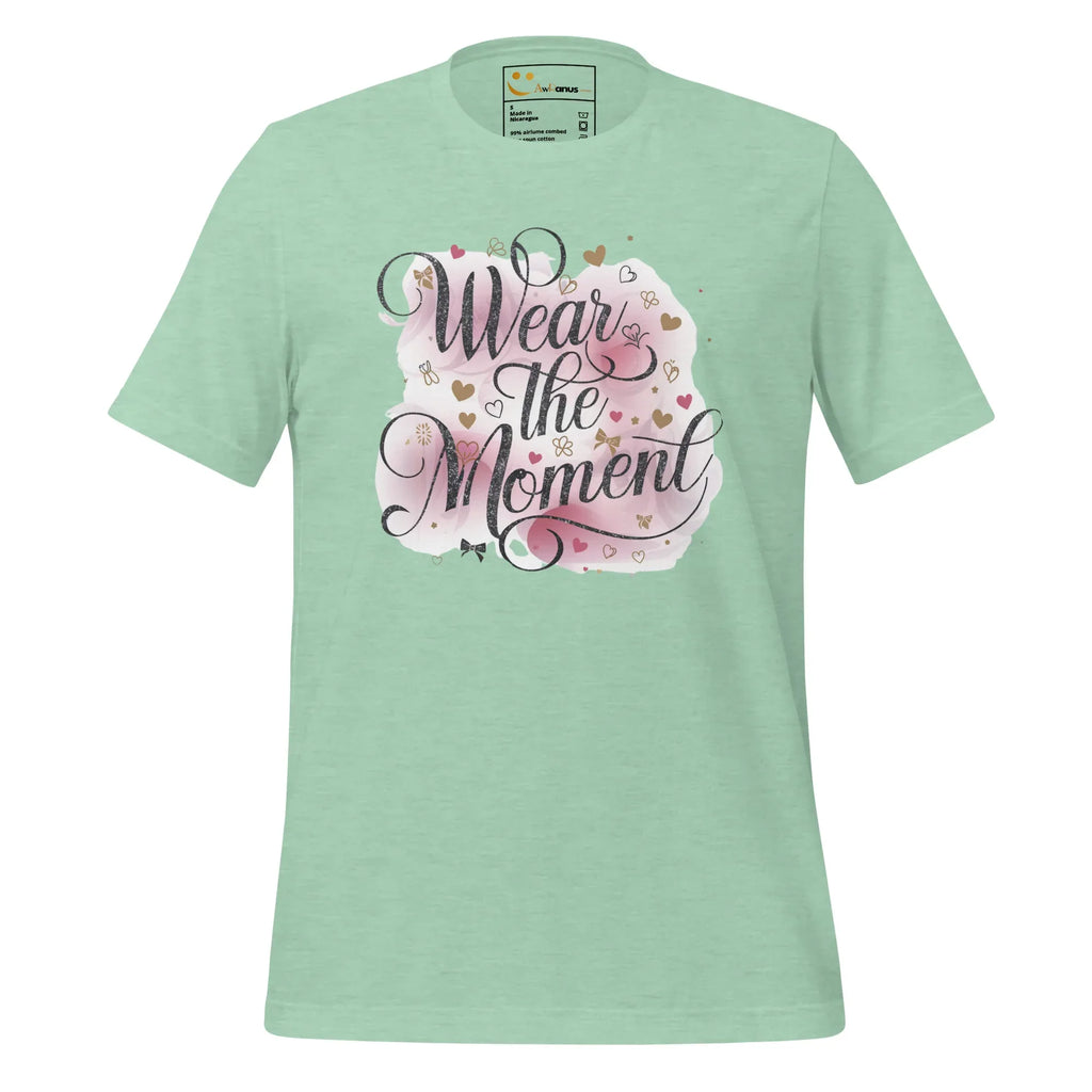 Women's T-Shirt | Wear The Moment Women's t-shirt AwRans Clothing unisex-staple-t-shirt-heather-prism-mint-front-679a47836d185