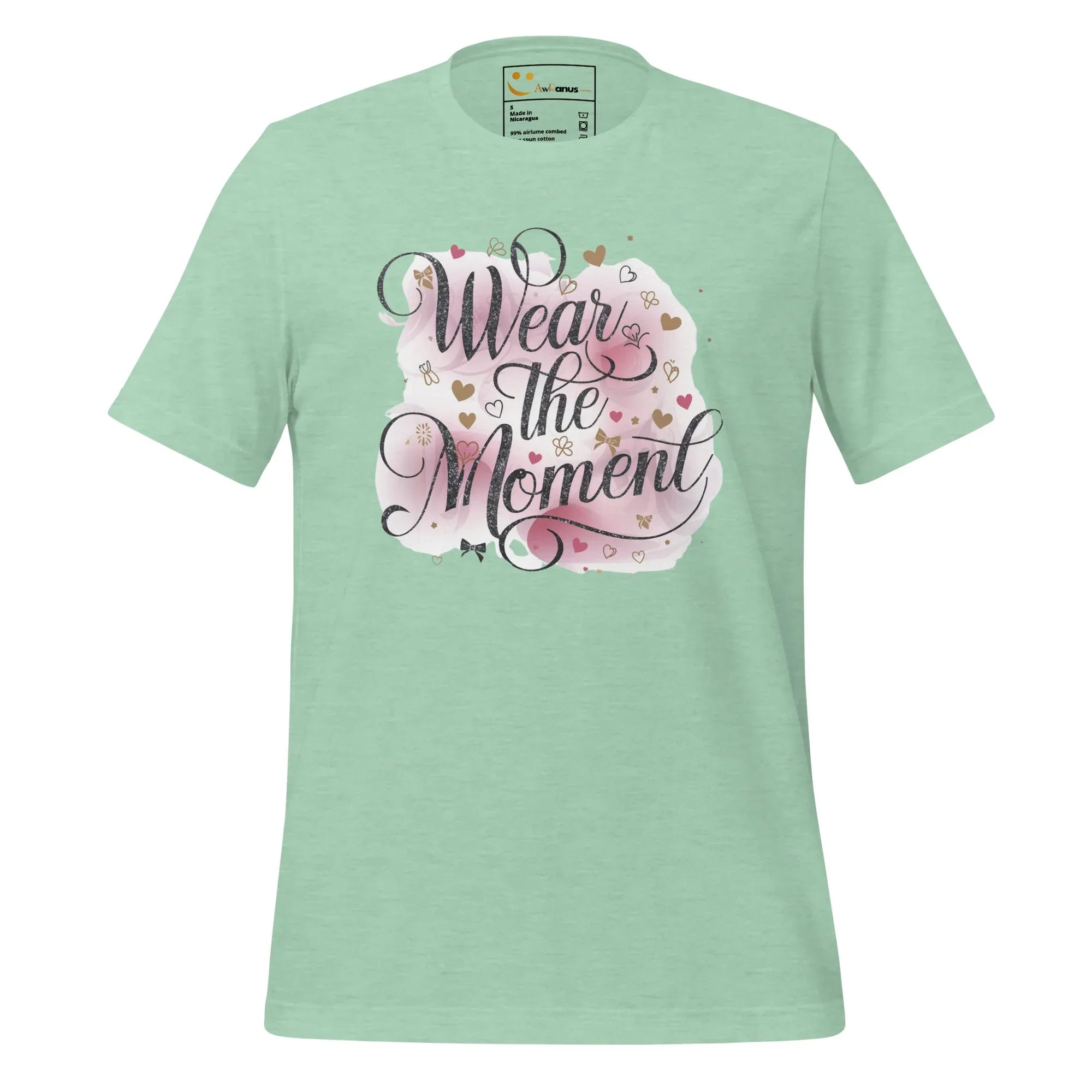 Women's T-Shirt | Wear The Moment Women's t-shirt AwRans Clothing unisex-staple-t-shirt-heather-prism-mint-front-679a47836d185