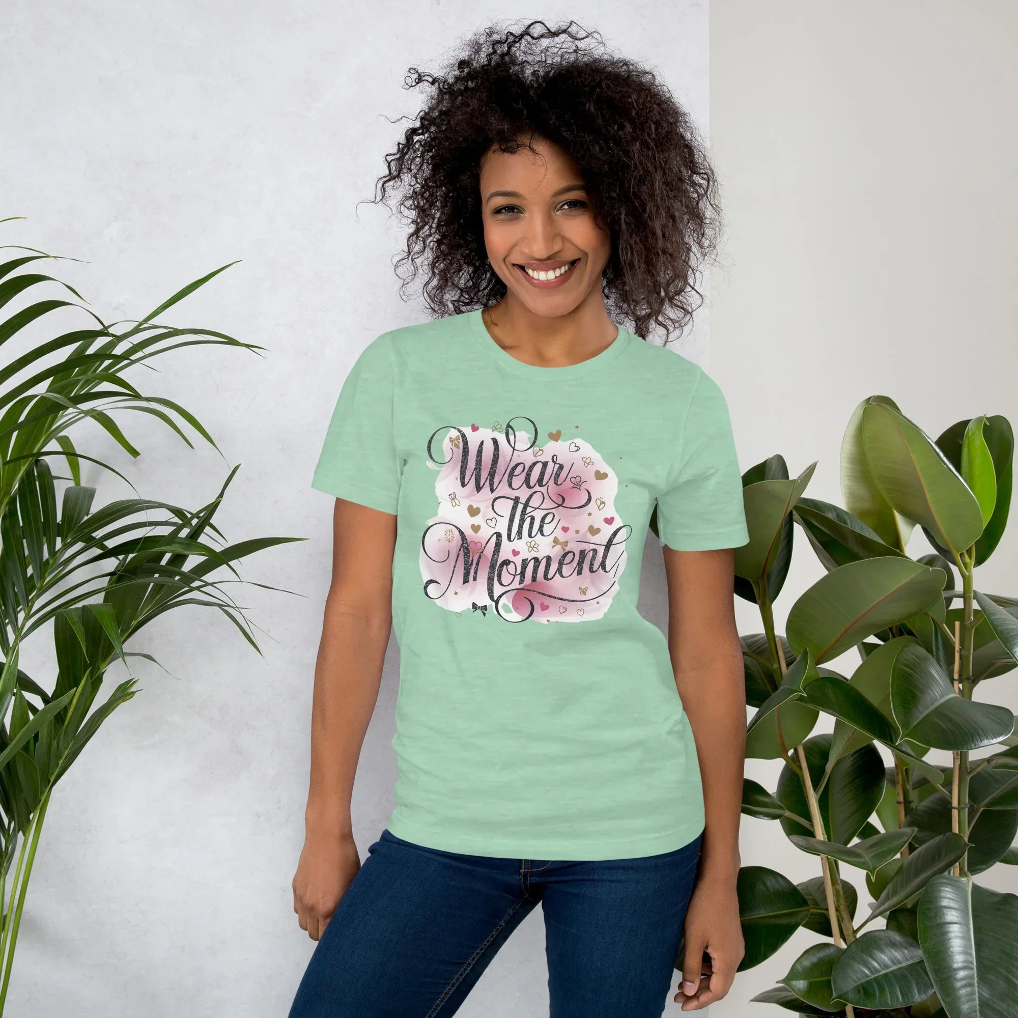 Women's T-Shirt | Wear The Moment Heather Prism Mint Women's t-shirt AwRans Clothing unisex-staple-t-shirt-heather-prism-mint-front-679a4784bc403