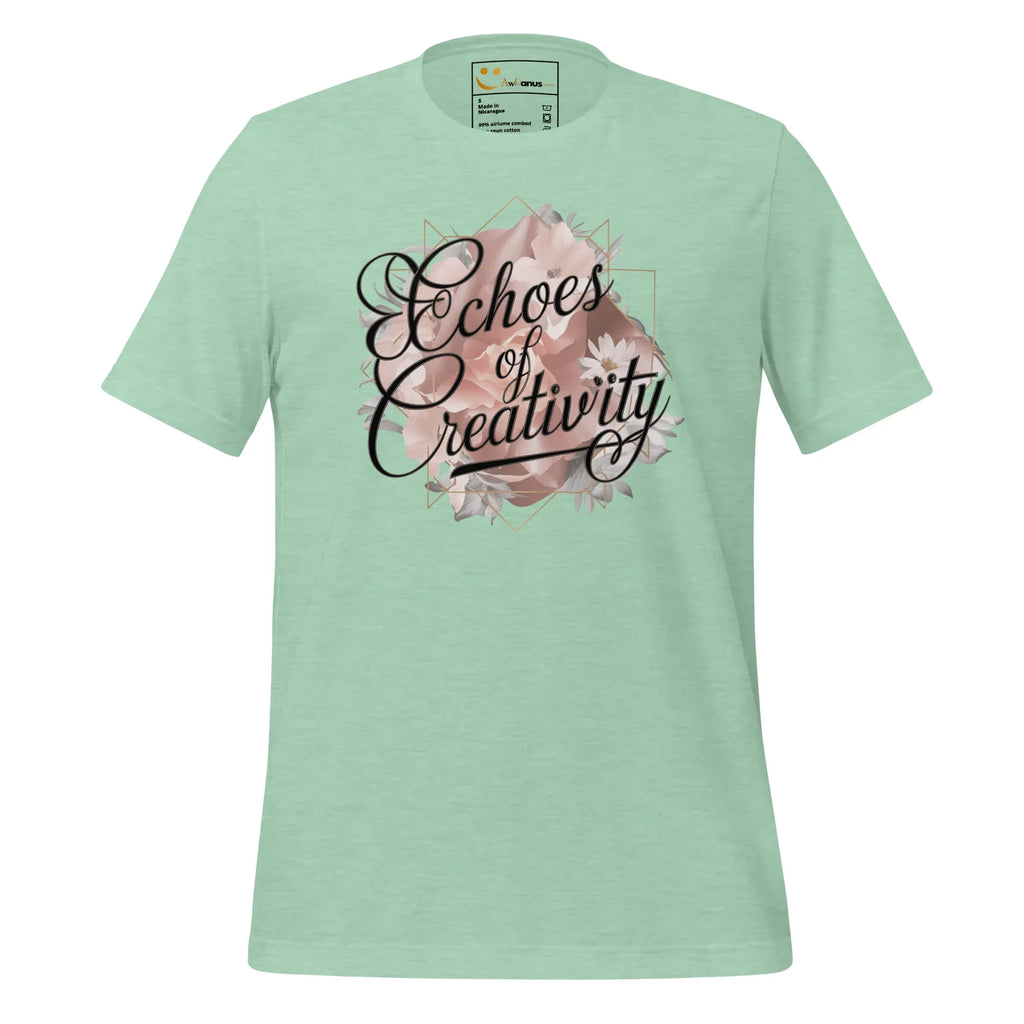 Women's T-Shirt | Echoes Of Creativity Women's t-shirt AwRans Clothing unisex-staple-t-shirt-heather-prism-mint-front-679bbee5132fd