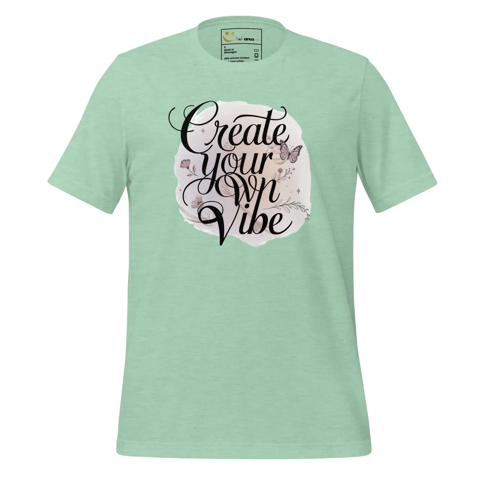 Women's T-Shirt | Create Your Own Vibe Women's t-shirt AwRans Clothing unisex-staple-t-shirt-heather-prism-mint-front-679bc03b01f50