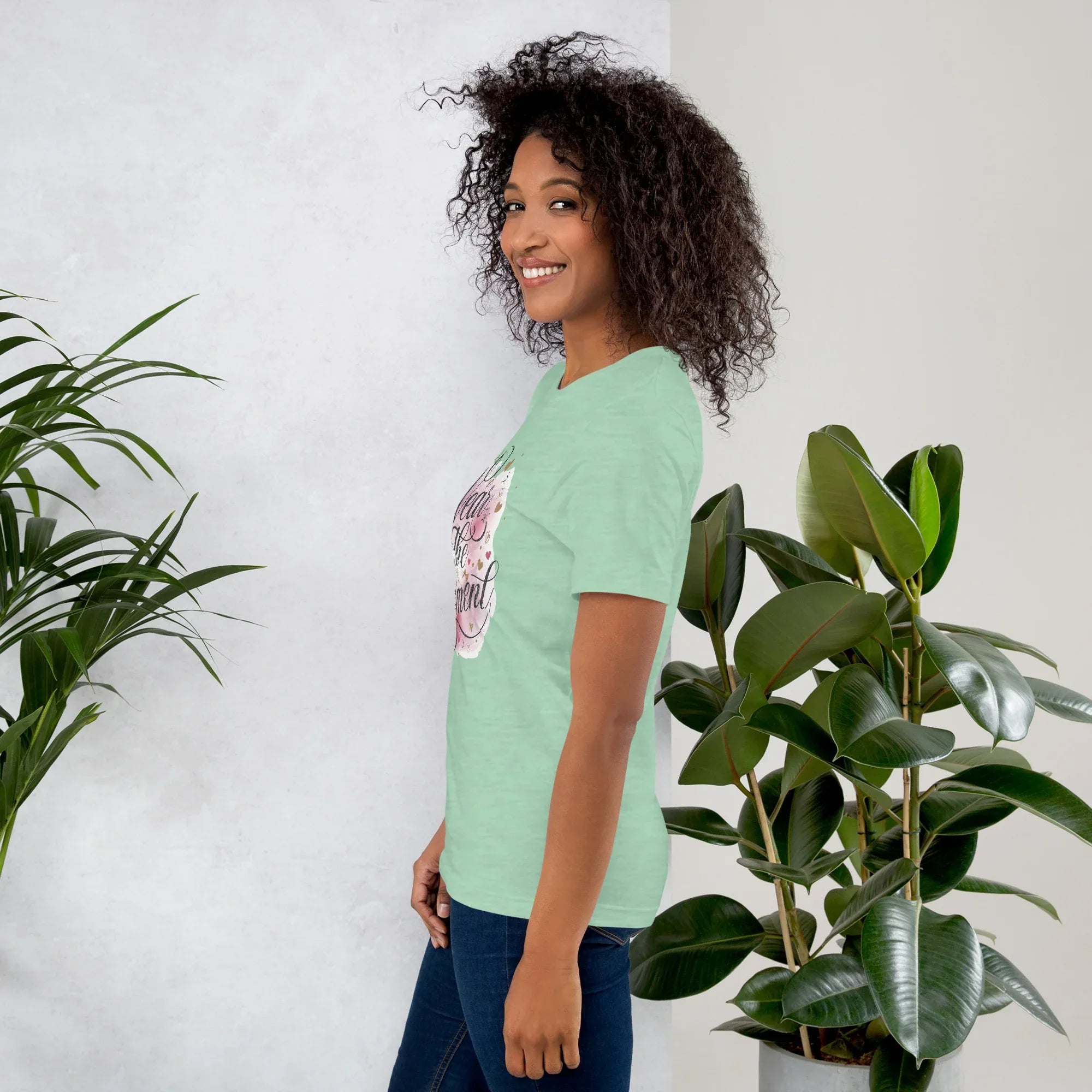 Women's T-Shirt | Wear The Moment Women's t-shirt AwRans Clothing unisex-staple-t-shirt-heather-prism-mint-left-679a4784d6a9e