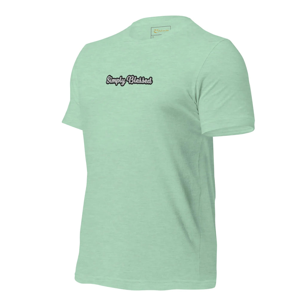 Unisex | Simply Blessed T-Shirt t-shirt AwRans Clothing unisex-staple-t-shirt-heather-prism-mint-left-front-6749edcc9c70c