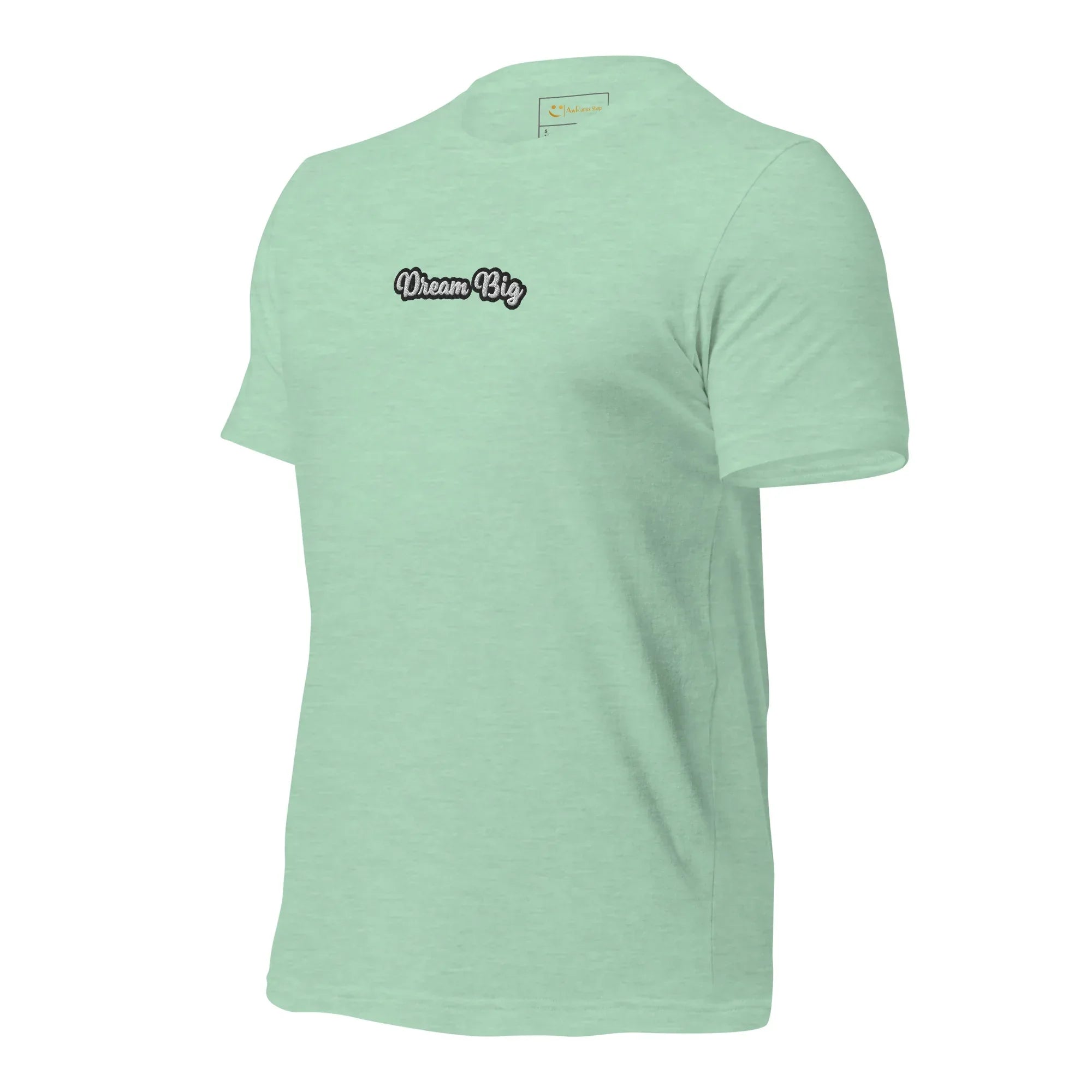Unisex | Dream Big T-Shirt t-shirt AwRans Clothing unisex-staple-t-shirt-heather-prism-mint-left-front-6749f2083c339
