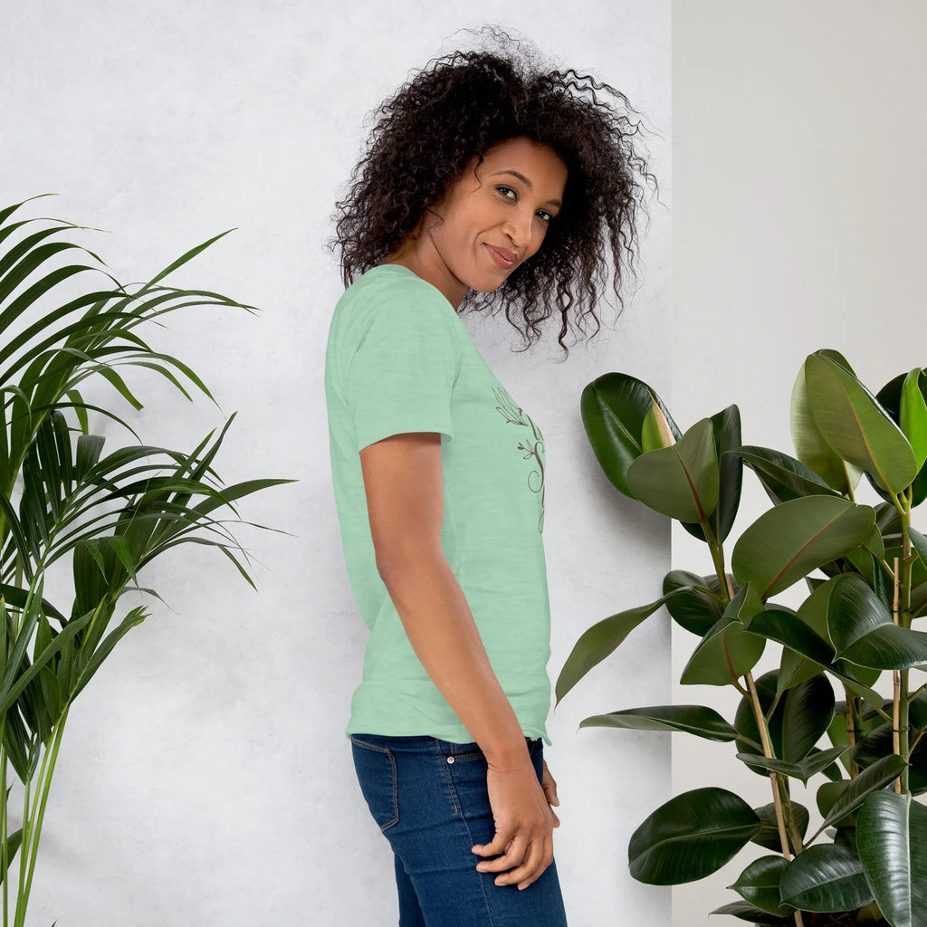 Women's T-Shirt | Stay True,Stay You. Women's t-shirt AwRans Clothing unisex-staple-t-shirt-heather-prism-mint-right-679bbce22e7ca