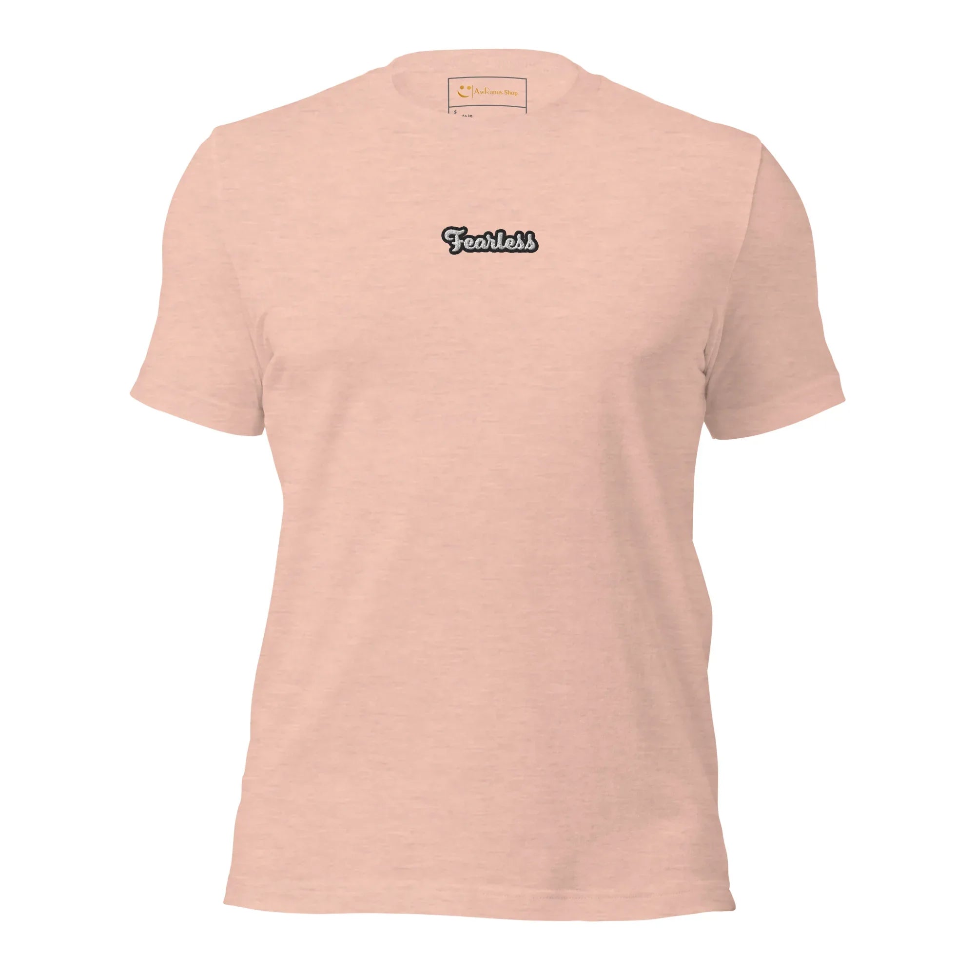 Unisex | Fearless T-Shirt t-shirt AwRans Clothing unisex-staple-t-shirt-heather-prism-peach-front-674b7181a4929