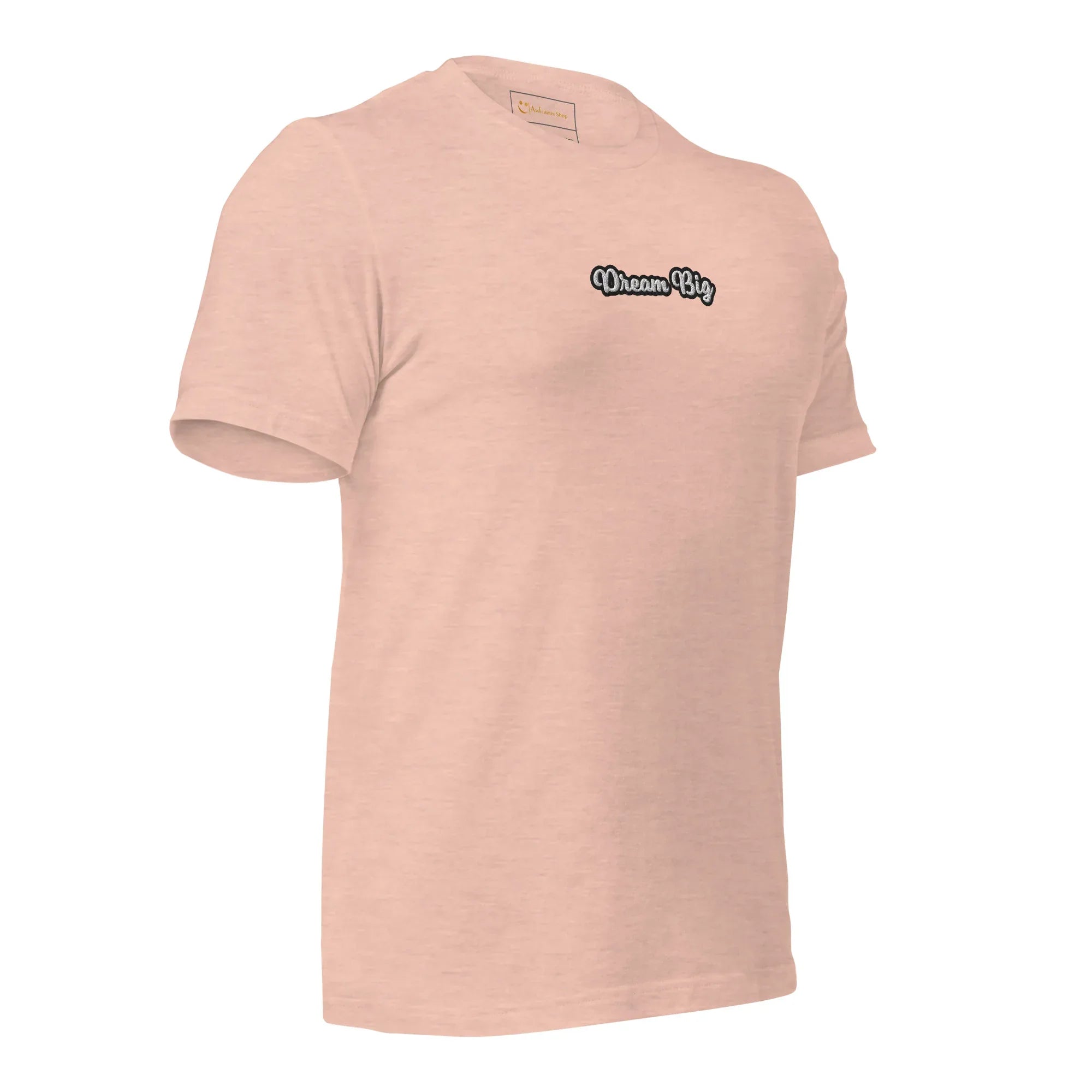 Unisex | Dream Big T-Shirt t-shirt AwRans Clothing unisex-staple-t-shirt-heather-prism-peach-right-front-6749f208abb18