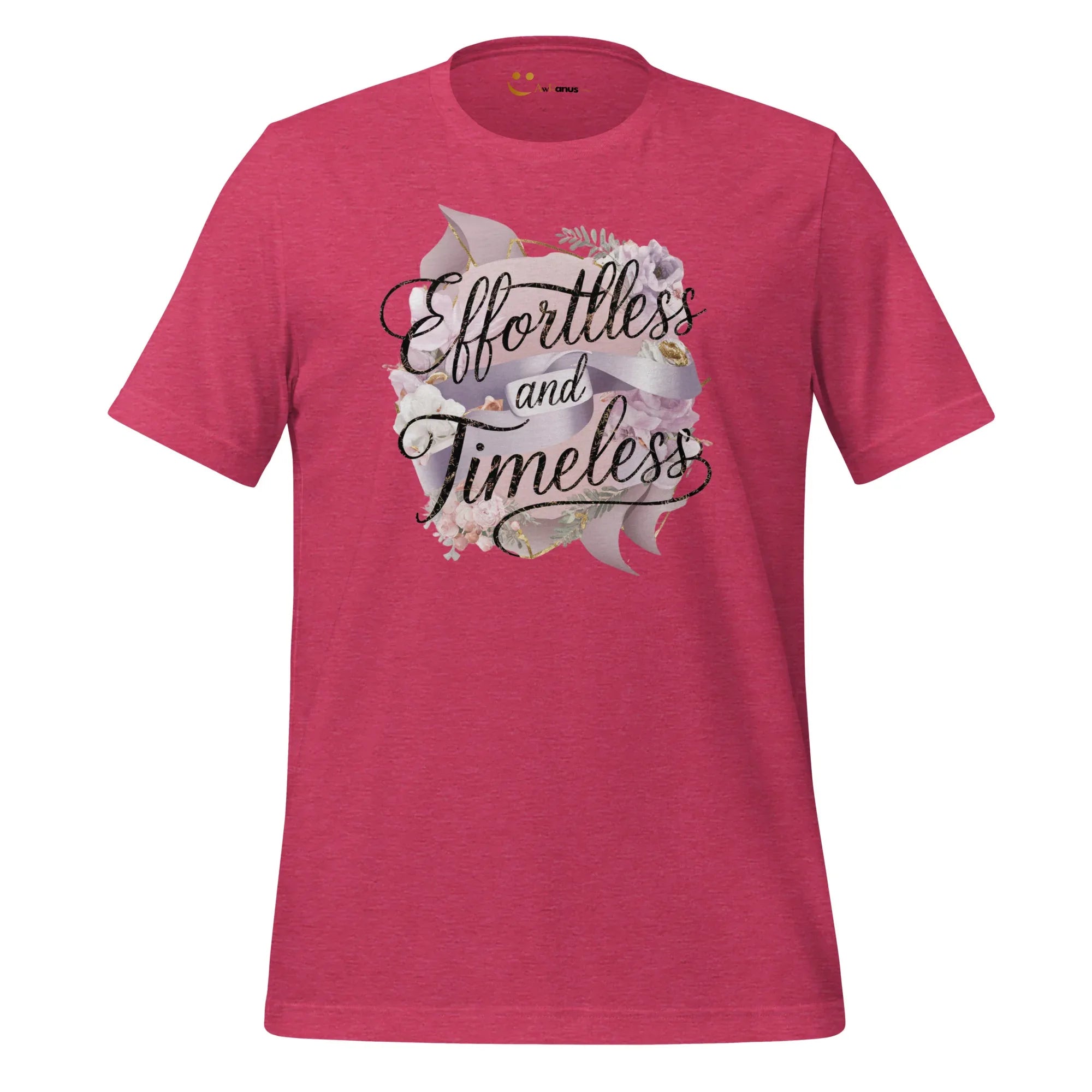 Women's T-Shirt | Effortless And Timeless Women's t-shirt AwRans Clothing unisex-staple-t-shirt-heather-raspberry-front-679a43e379229