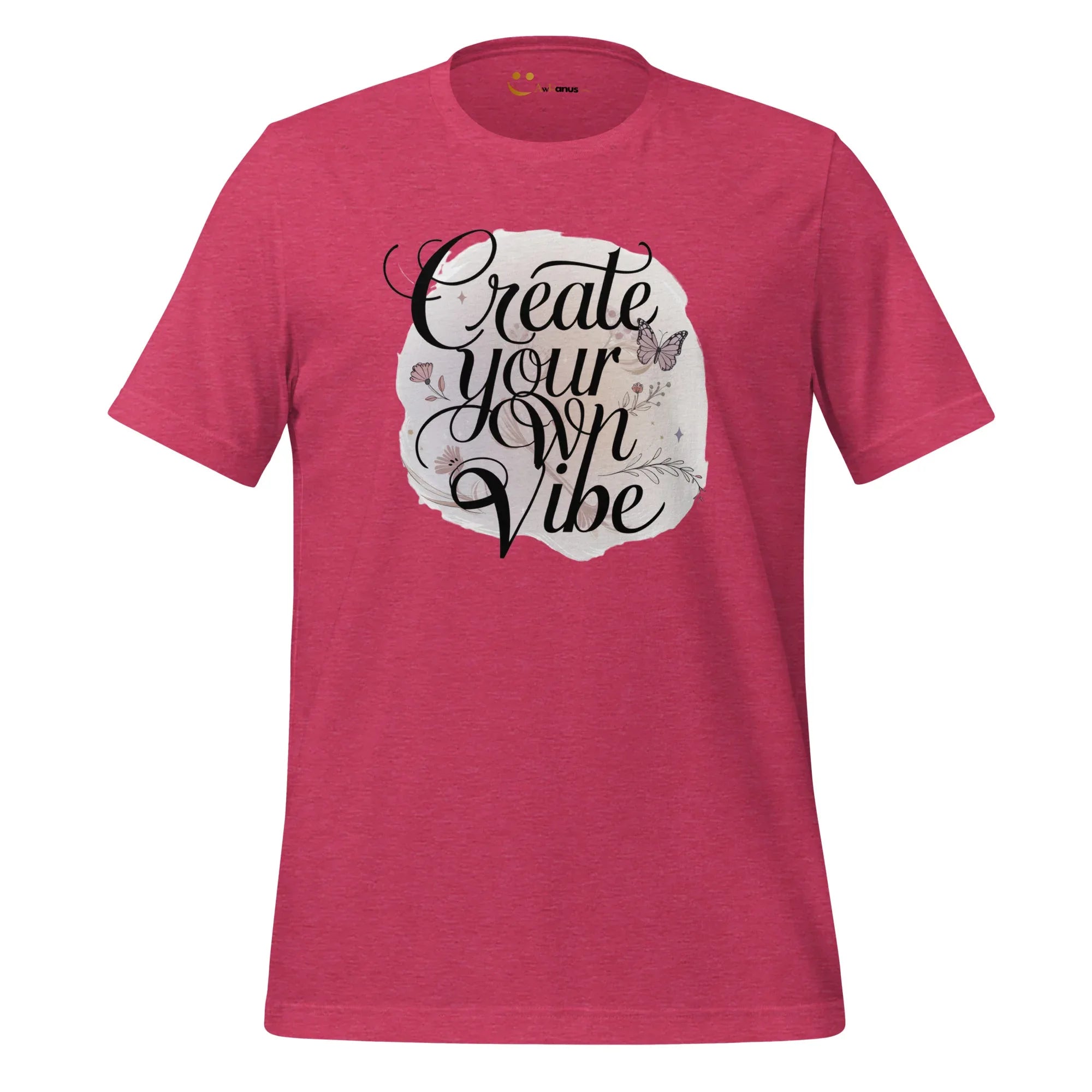 Women's T-Shirt | Create Your Own Vibe Women's t-shirt AwRans Clothing unisex-staple-t-shirt-heather-raspberry-front-679bc03acb008