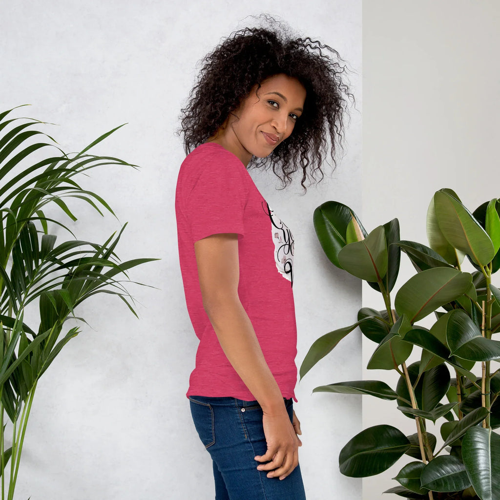 Women's T-Shirt | Create Your Own Vibe Women's t-shirt AwRans Clothing unisex-staple-t-shirt-heather-raspberry-right-679bc03b9190e