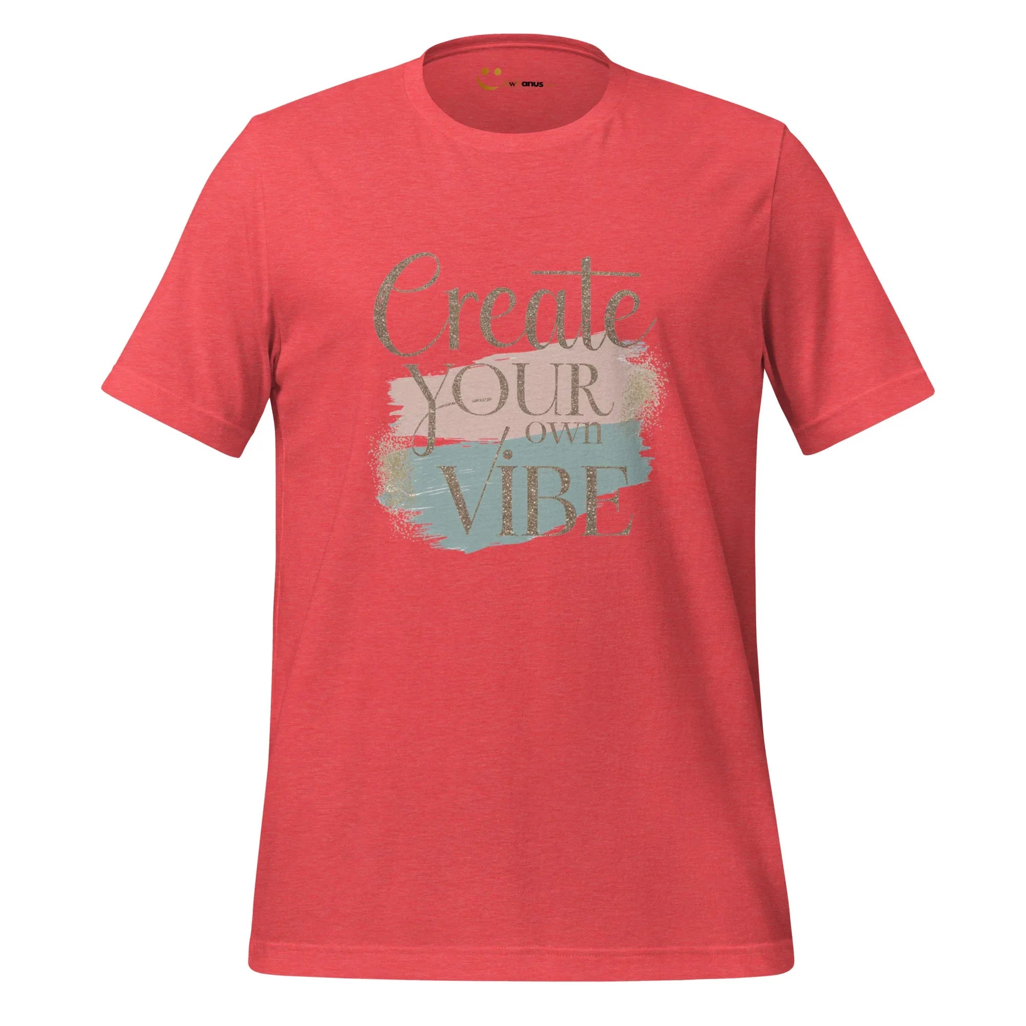Women's T-Shirt | Creat Your Own Vibe Women's t-shirt AwRans Clothing unisex-staple-t-shirt-heather-red-front-6799e51eeb4e1