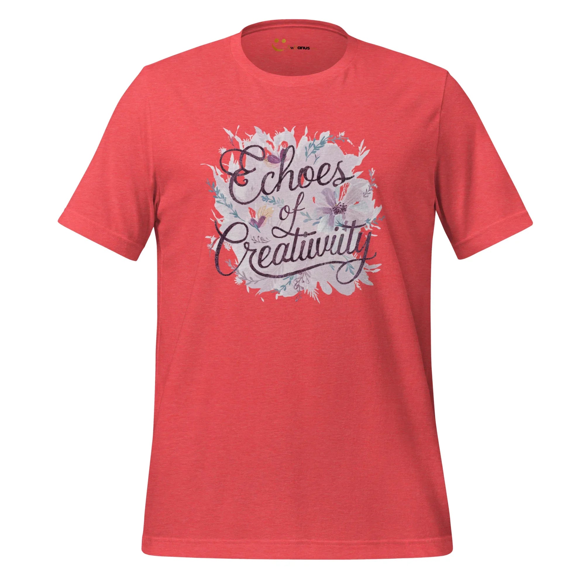 Women's T-Shirt | Echoes Of Creativity Women's t-shirt AwRans Clothing unisex-staple-t-shirt-heather-red-front-6799ecd1b8879