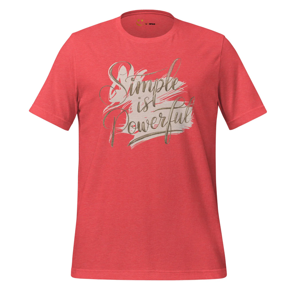 Women's T-Shirt | Simple Is Powerful Women's t-shirt AwRans Clothing unisex-staple-t-shirt-heather-red-front-679a4593c9cdf