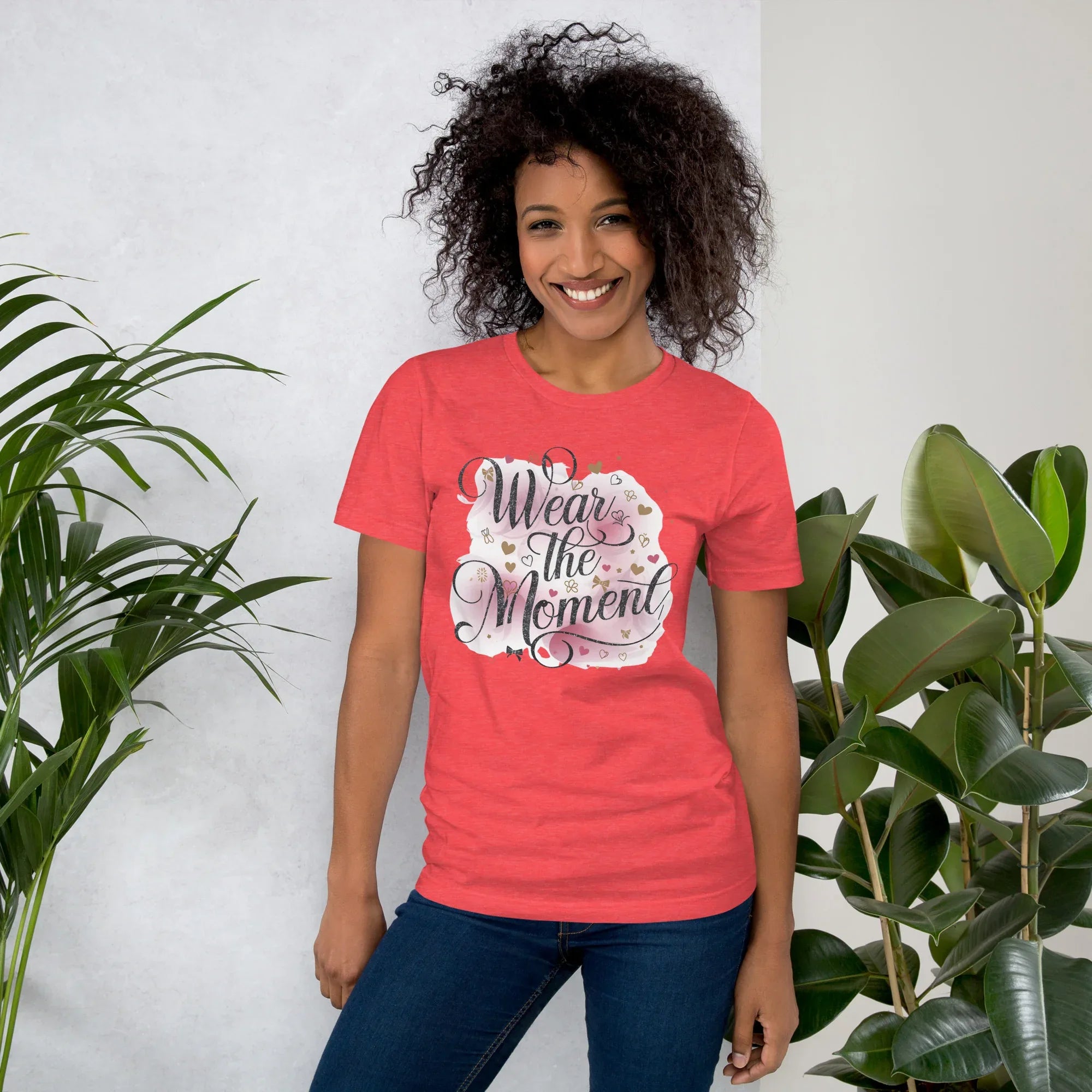 Women's T-Shirt | Wear The Moment Heather Red Women's t-shirt AwRans Clothing unisex-staple-t-shirt-heather-red-front-679a478422abf