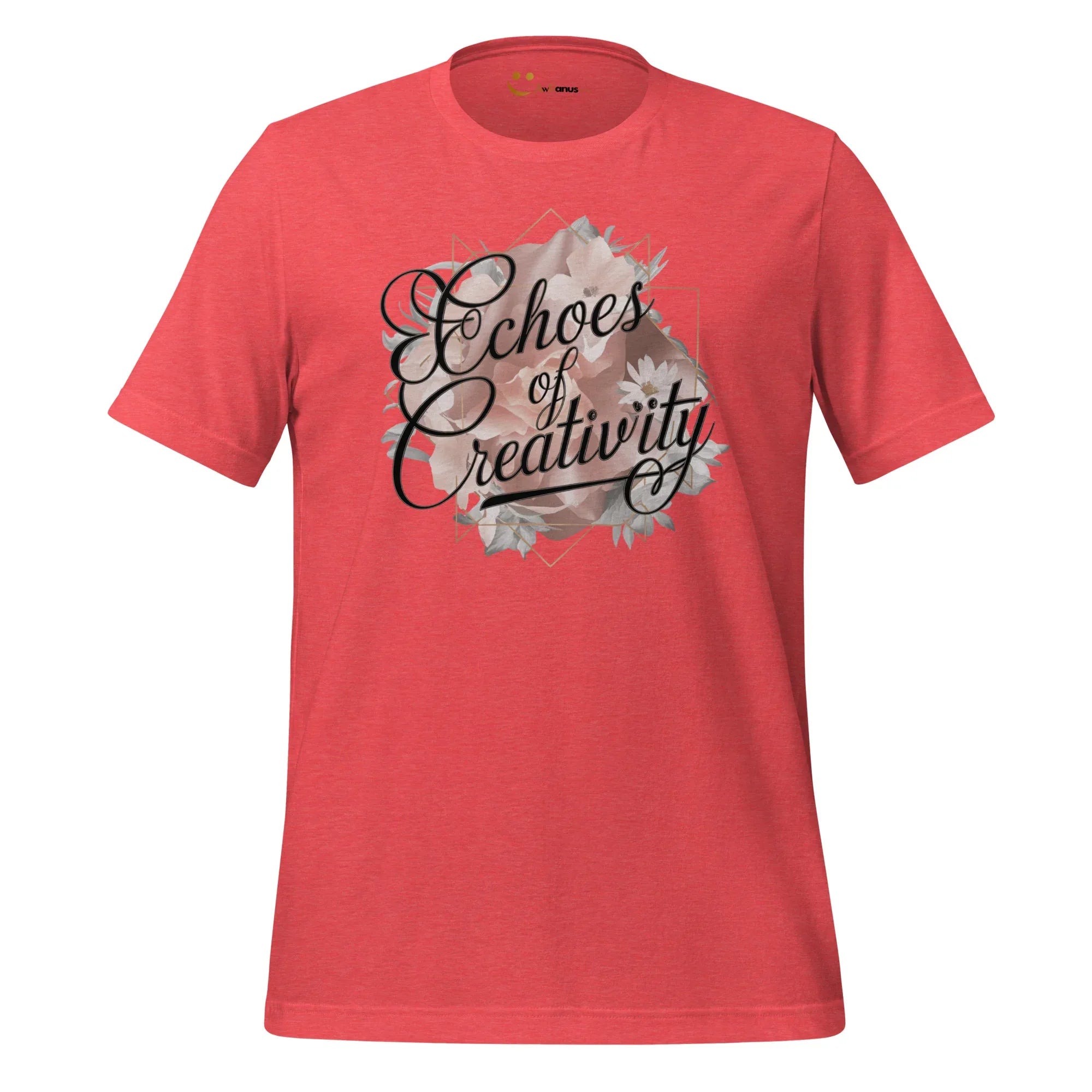 Women's T-Shirt | Echoes Of Creativity Women's t-shirt AwRans Clothing unisex-staple-t-shirt-heather-red-front-679bbee4e046f