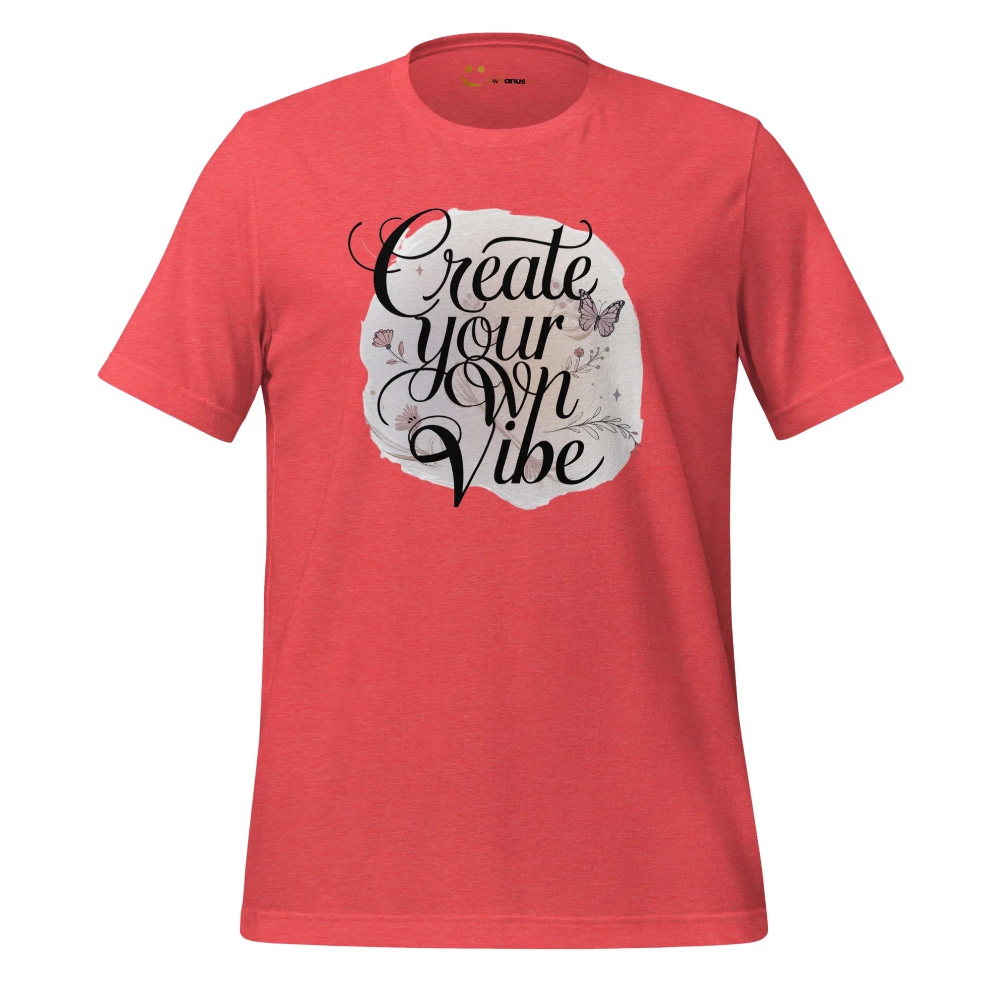 Women's T-Shirt | Create Your Own Vibe Women's t-shirt AwRans Clothing unisex-staple-t-shirt-heather-red-front-679bc03ad134c