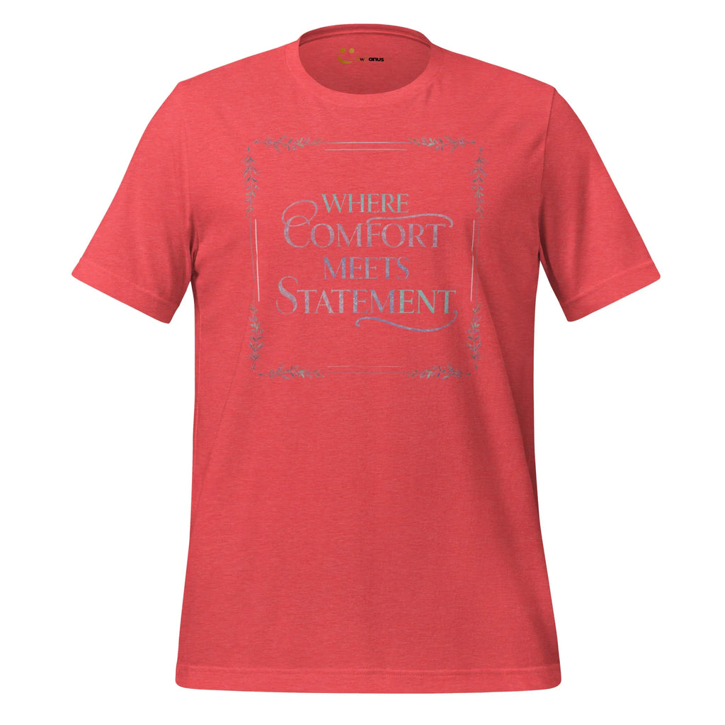 Women's T-Shirt | Where Comfort Meets Statement Women's t-shirt AwRans Clothing unisex-staple-t-shirt-heather-red-front-679bdbf3cccba
