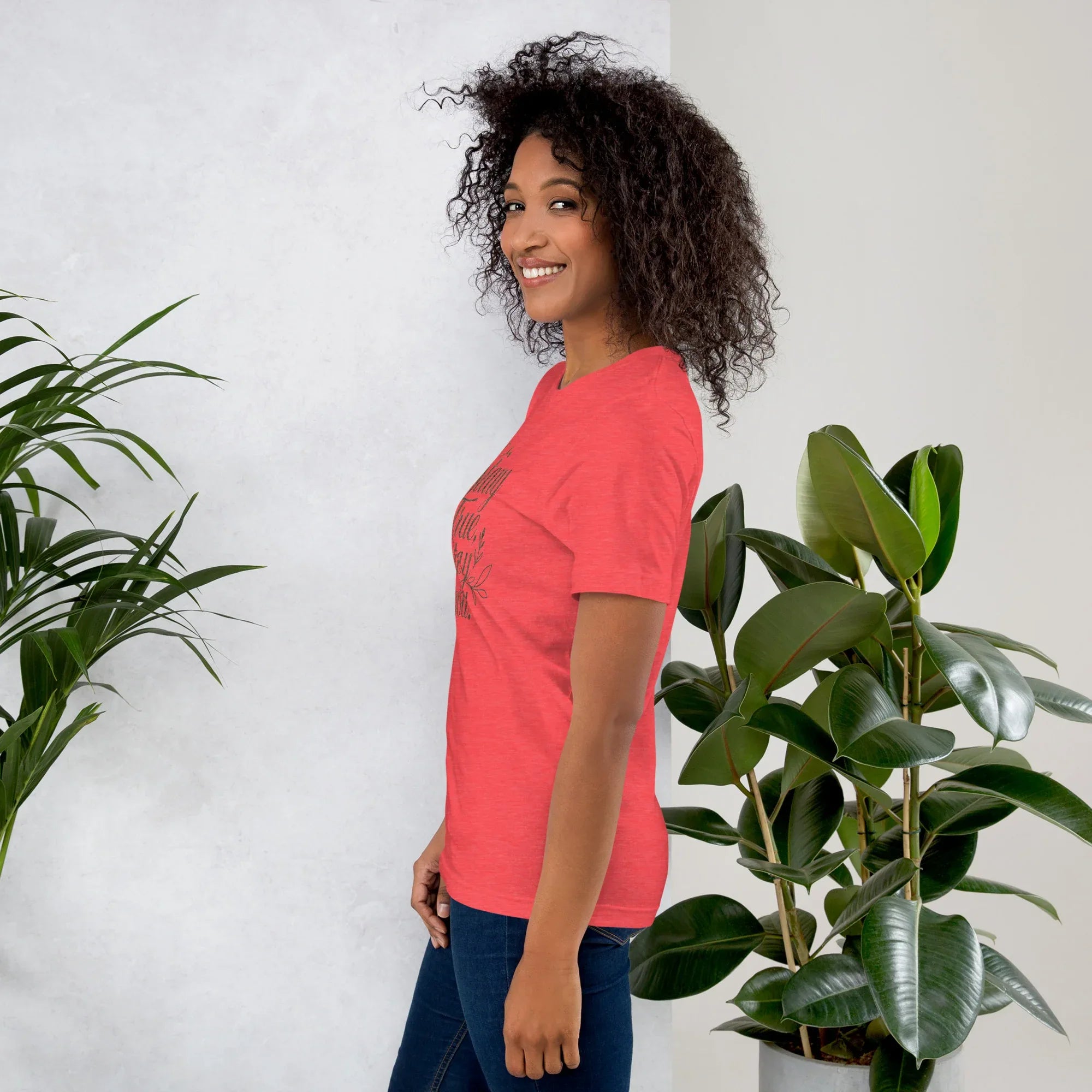 Women's T-Shirt | Stay True,Stay You. Women's t-shirt AwRans Clothing unisex-staple-t-shirt-heather-red-left-679bbce17a573