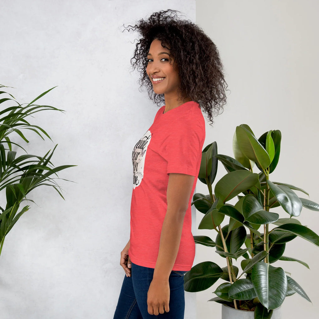 Women's T-Shirt | Create Your Own Vibe Women's t-shirt AwRans Clothing unisex-staple-t-shirt-heather-red-left-679bc03ba1bf1