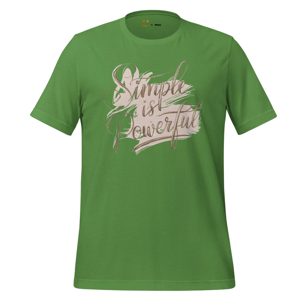 Women's T-Shirt | Simple Is Powerful Women's t-shirt AwRans Clothing unisex-staple-t-shirt-leaf-front-679a4593d2391