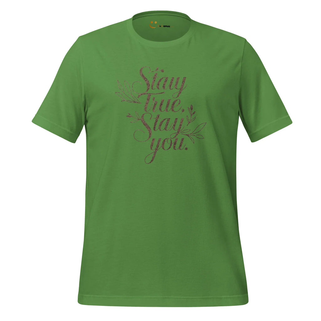 Women's T-Shirt | Stay True,Stay You. Women's t-shirt AwRans Clothing unisex-staple-t-shirt-leaf-front-679bbce09f018