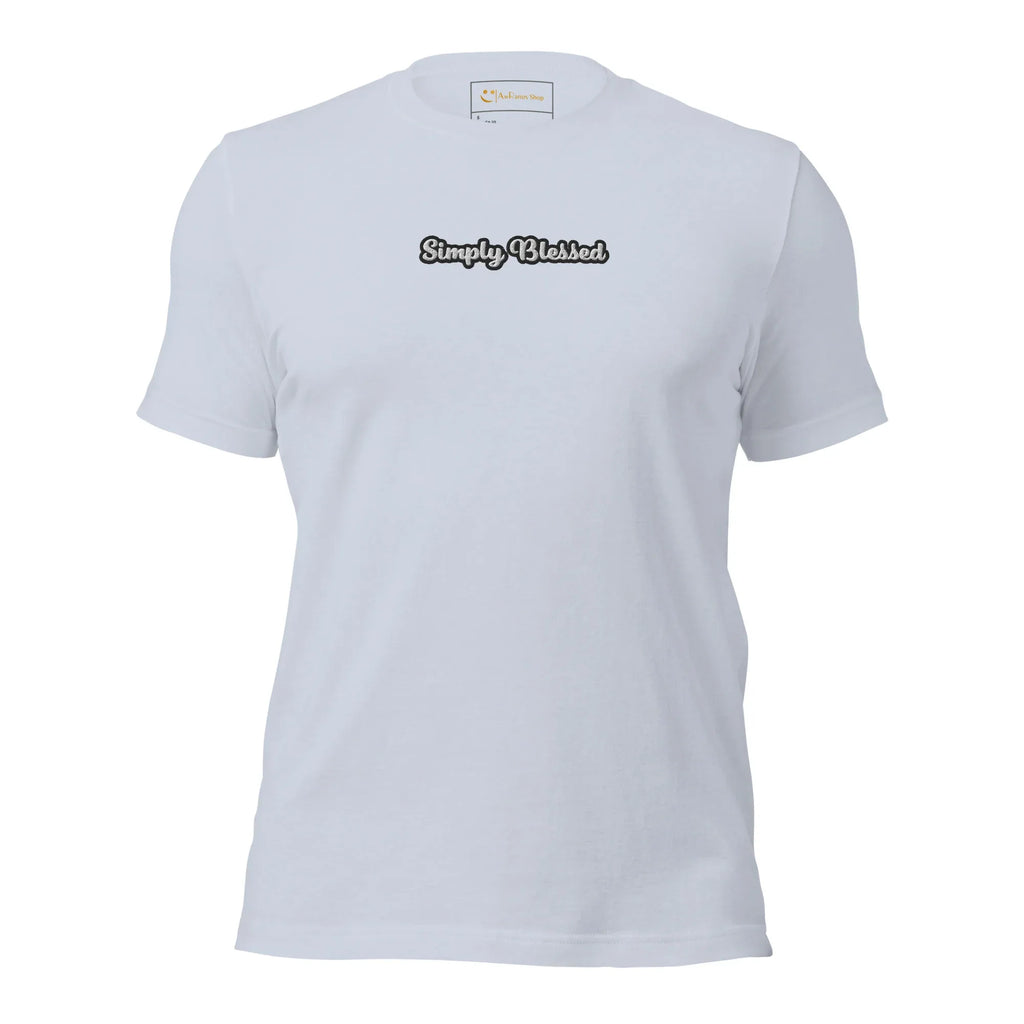 Unisex | Simply Blessed T-Shirt t-shirt AwRans Clothing unisex-staple-t-shirt-light-blue-front-6749edcd950f8