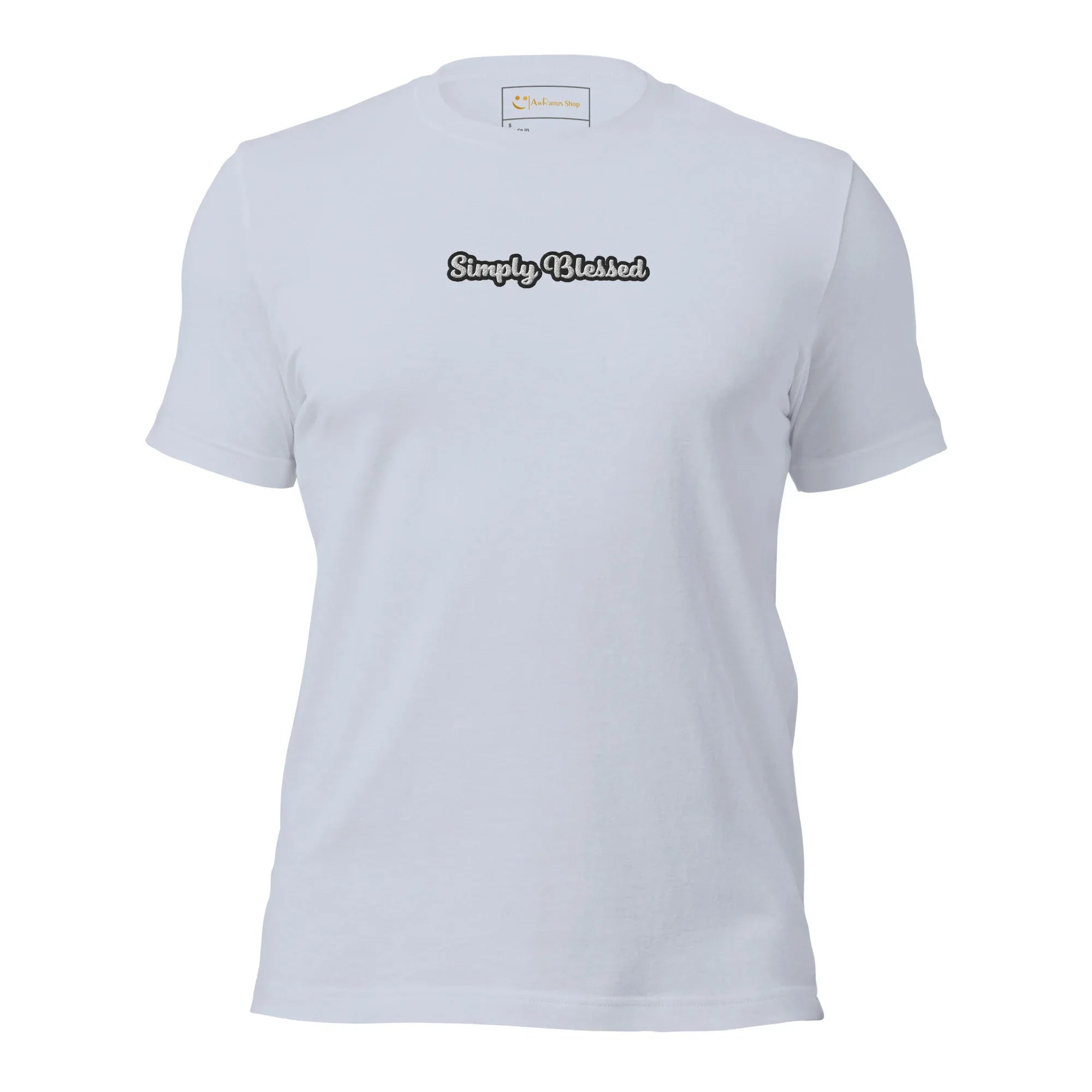 Unisex | Simply Blessed T-Shirt t-shirt AwRans Clothing unisex-staple-t-shirt-light-blue-front-6749edcd950f8