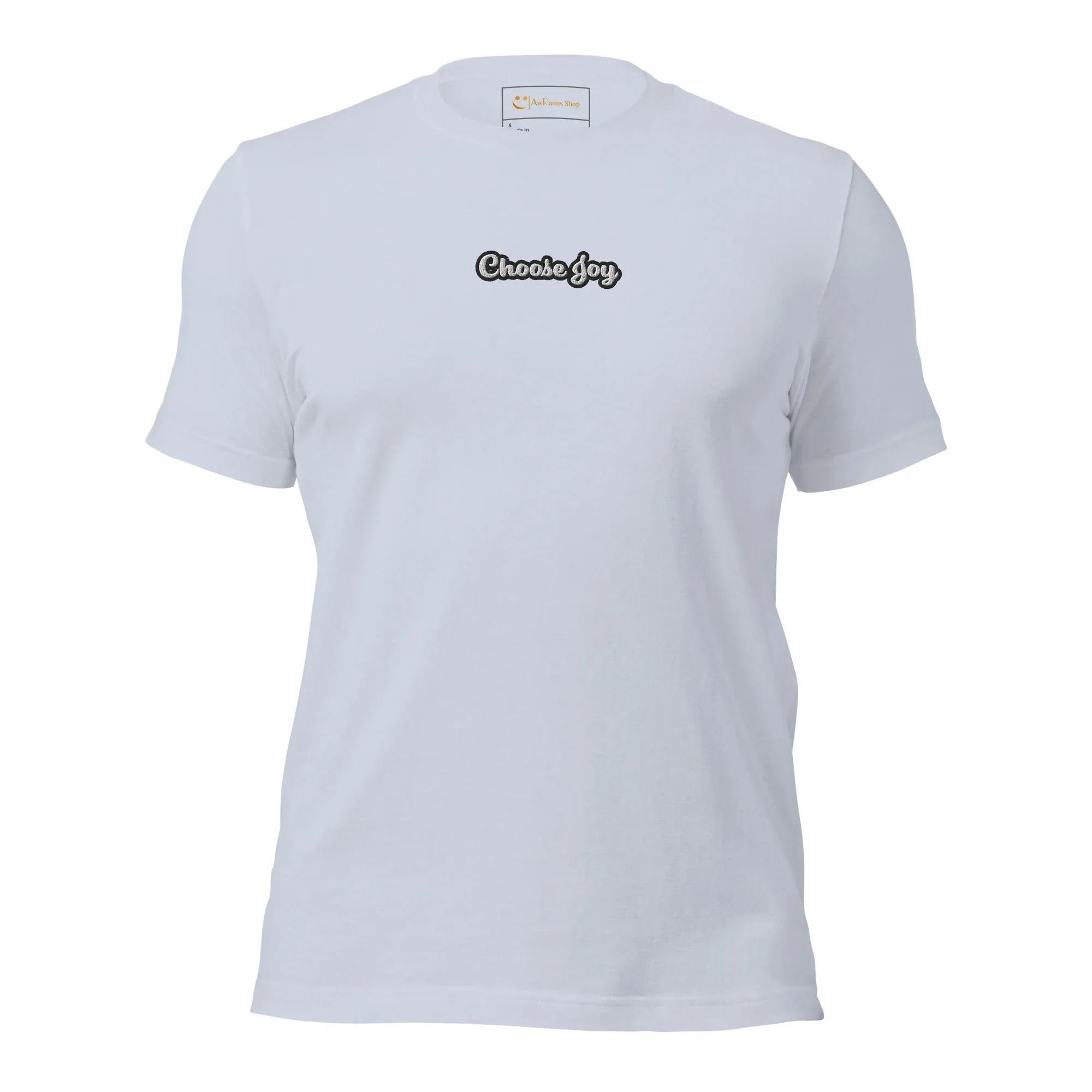 Unisex | Choose Joy T-Shirt t-shirt AwRans Clothing unisex-staple-t-shirt-light-blue-front-674b708698a8e