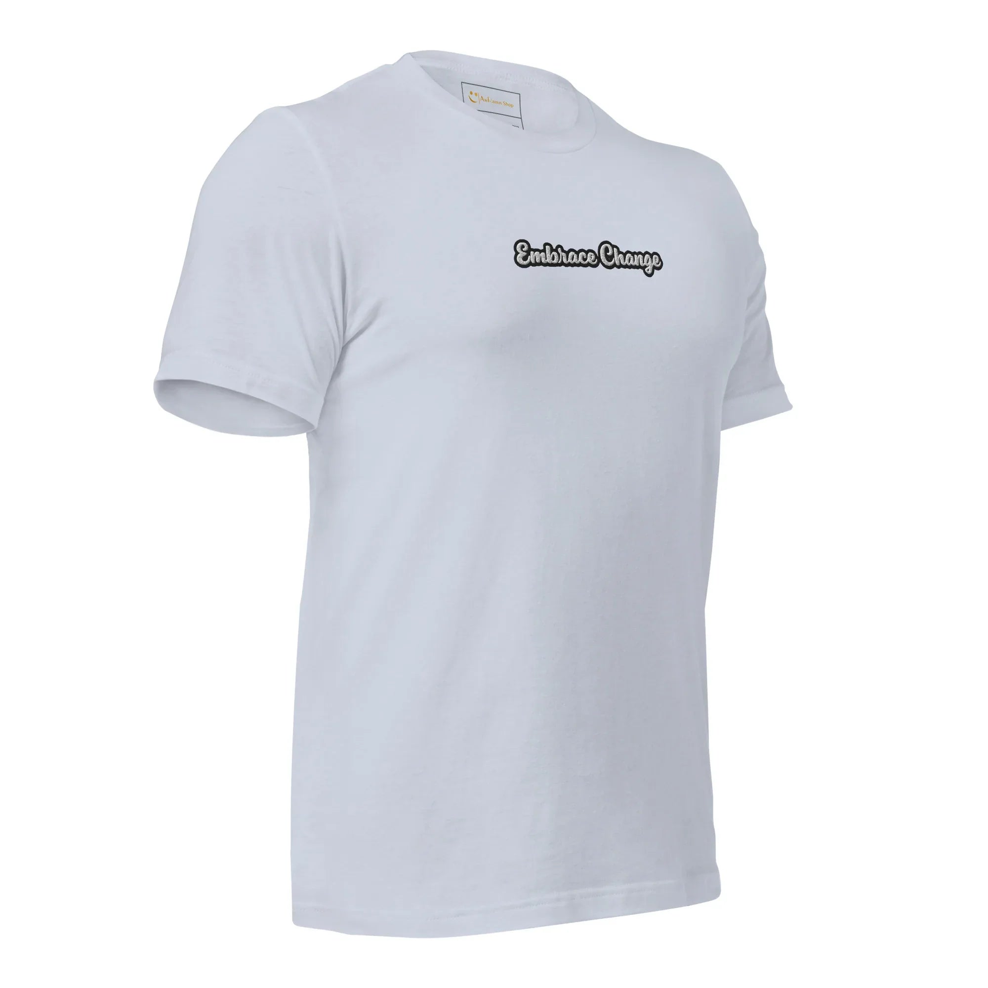 Unisex | Embrace Change T-Shirt t-shirt AwRans Clothing unisex-staple-t-shirt-light-blue-right-front-6749cca57735e