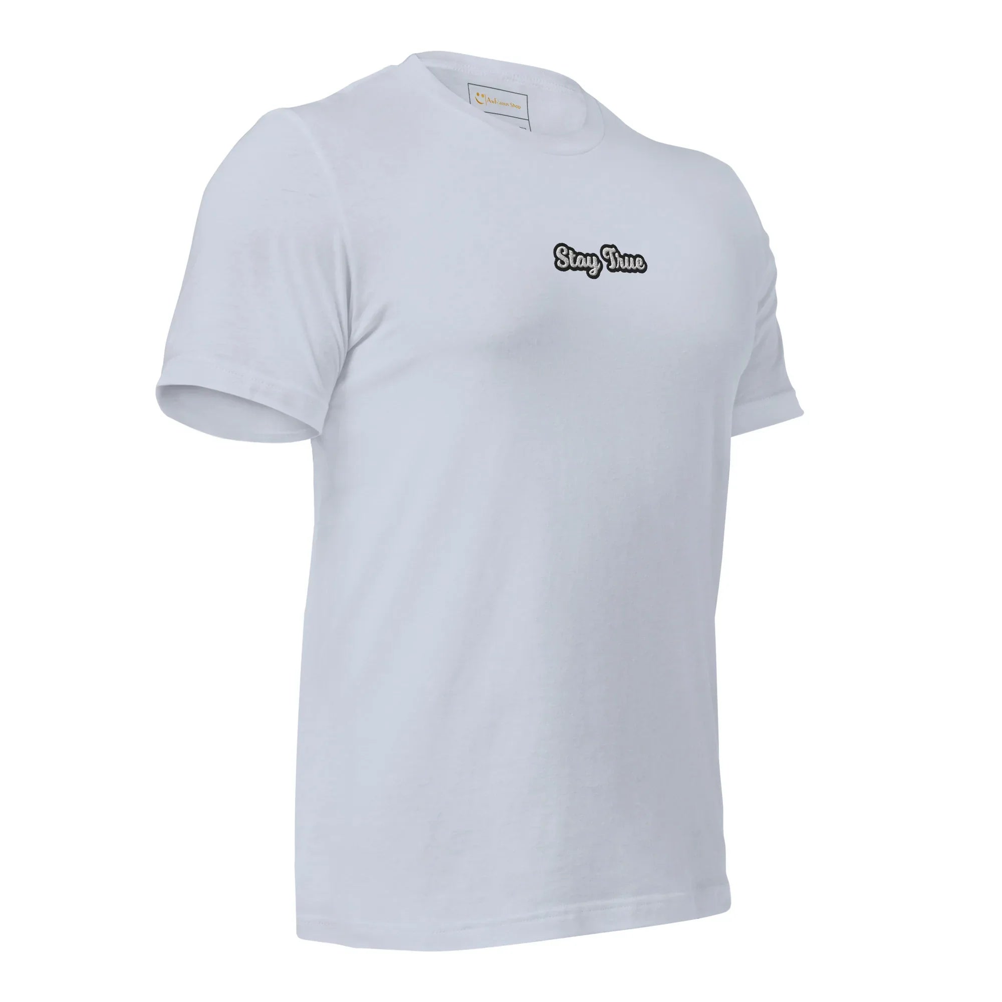 Unisex | Stay True T-Shirt t-shirt AwRans Clothing unisex-staple-t-shirt-light-blue-right-front-6749f575eb84e
