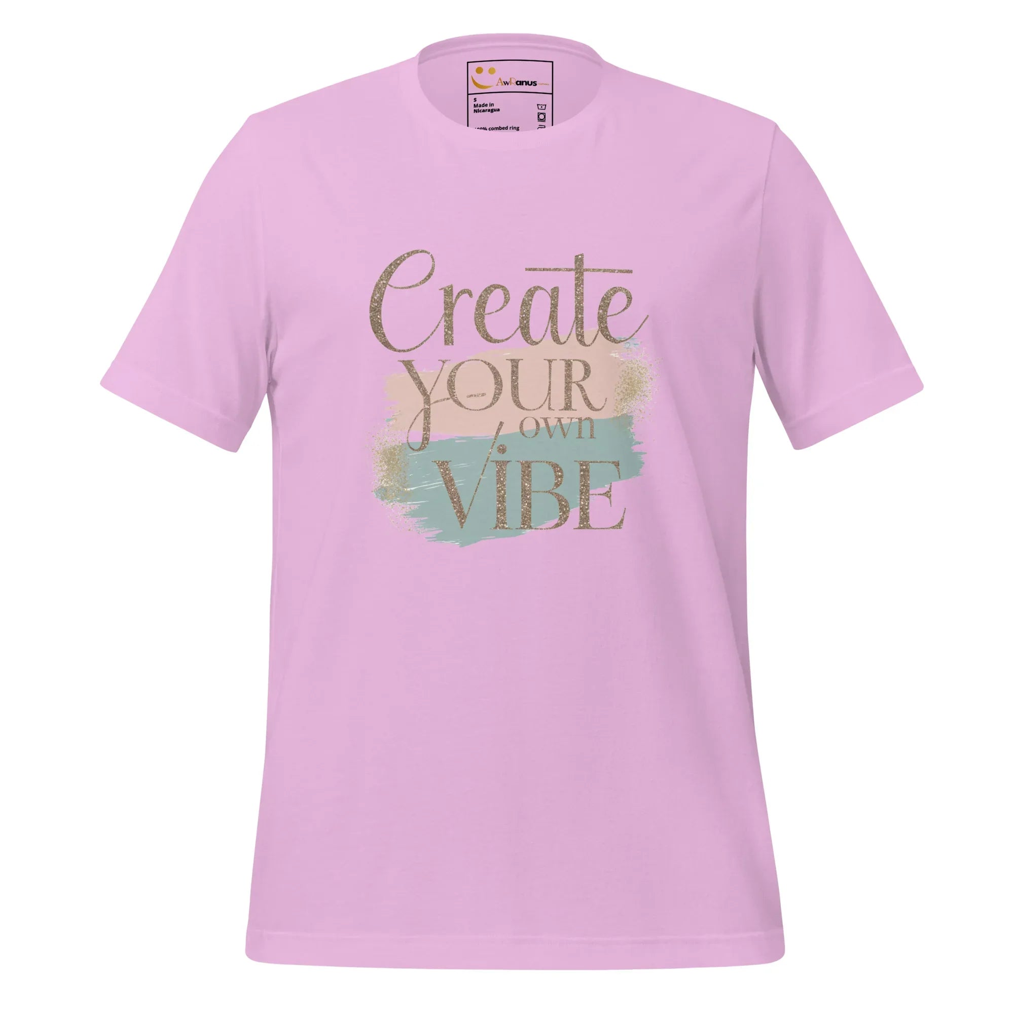 Women's T-Shirt | Creat Your Own Vibe Women's t-shirt AwRans Clothing unisex-staple-t-shirt-lilac-front-6799e51f13904