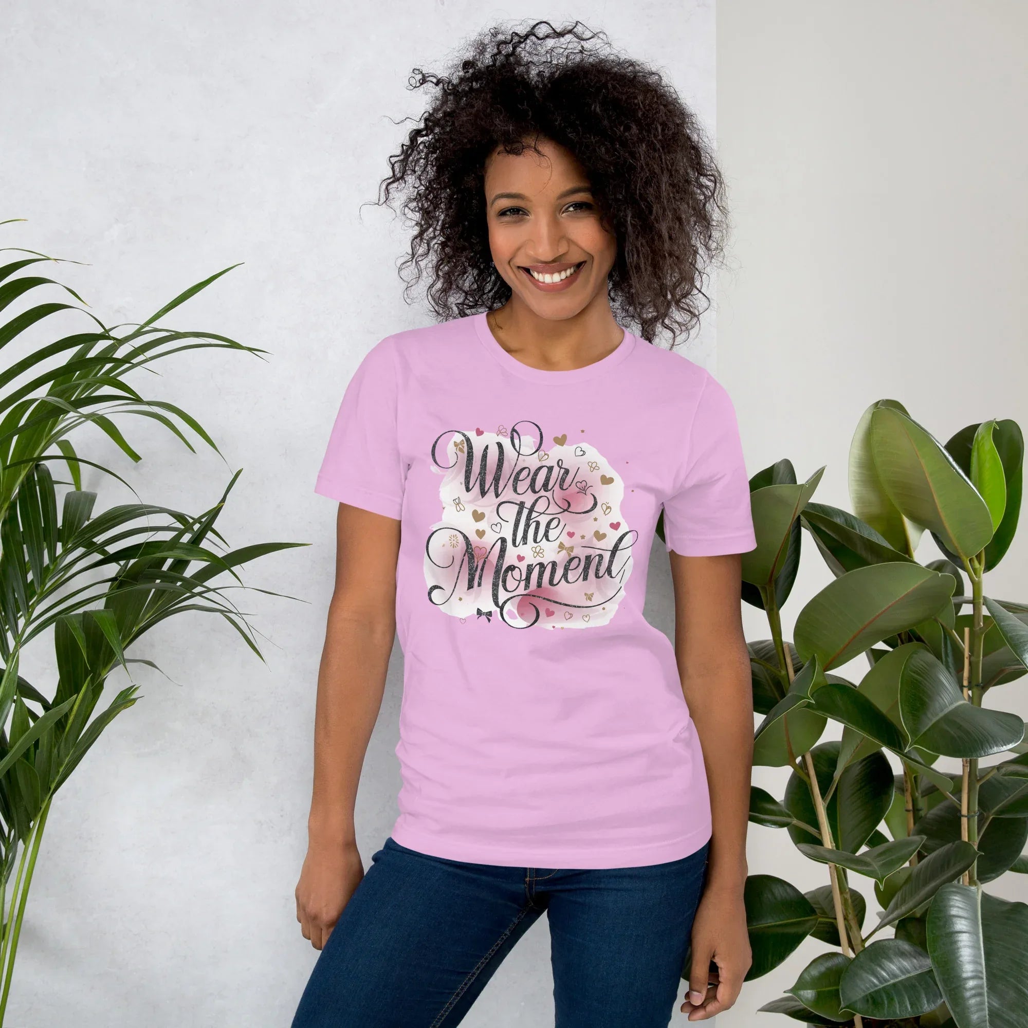 Women's T-Shirt | Wear The Moment Lilac Women's t-shirt AwRans Clothing unisex-staple-t-shirt-lilac-front-679a47848e572