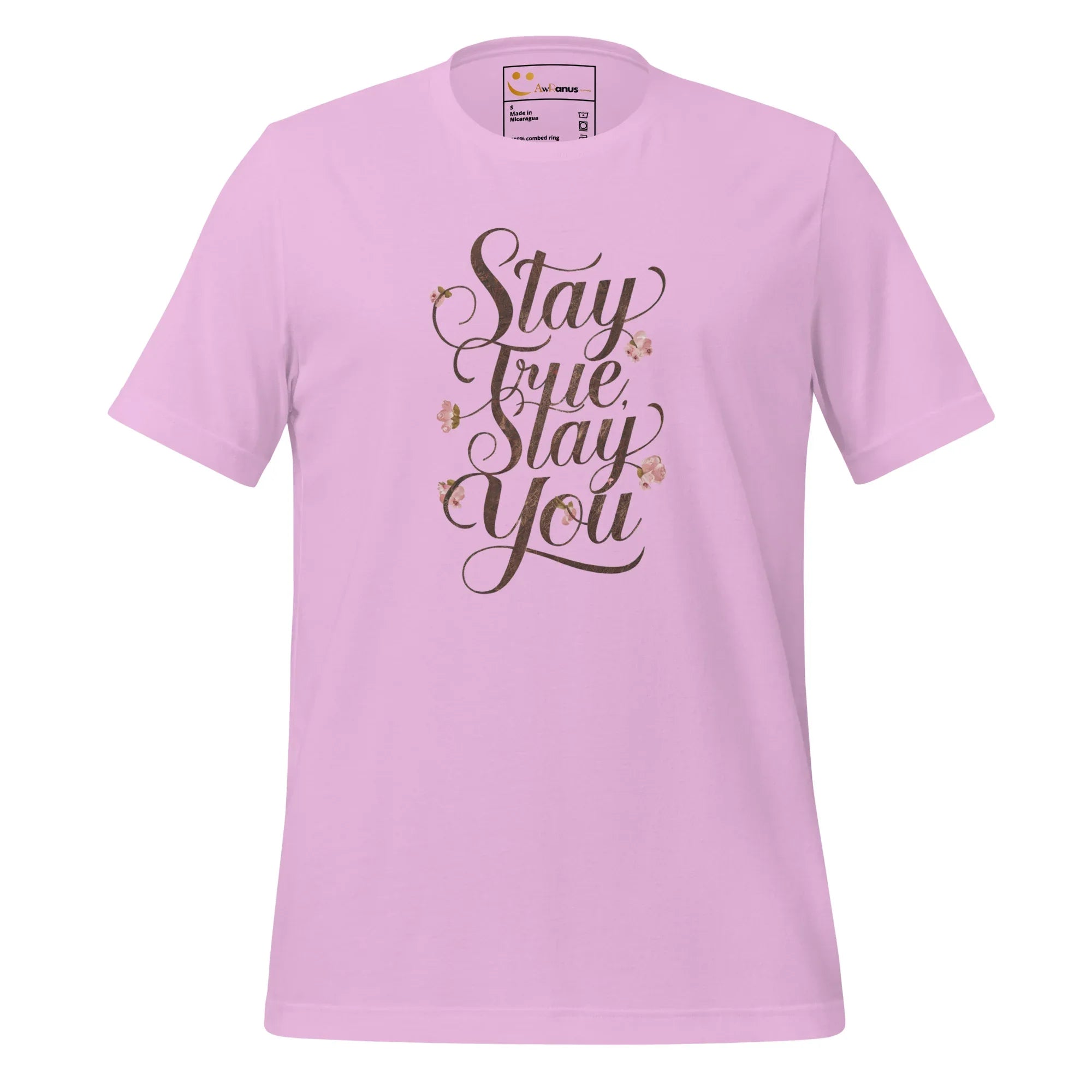 Women's T-Shirt | Stay True,Stay You. Women's t-shirt AwRans Clothing unisex-staple-t-shirt-lilac-front-679a9bf17f706