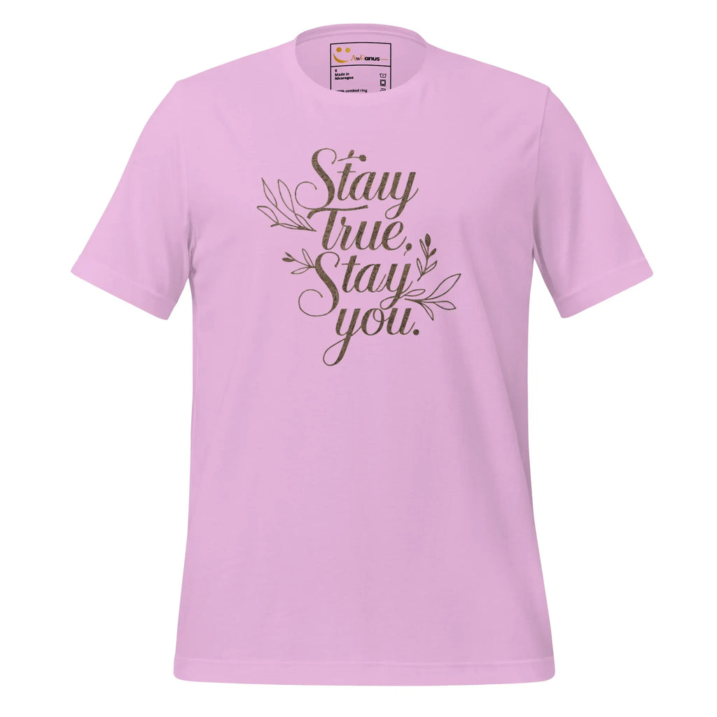 Women's T-Shirt | Stay True,Stay You. Women's t-shirt AwRans Clothing unisex-staple-t-shirt-lilac-front-679bbce0b0929