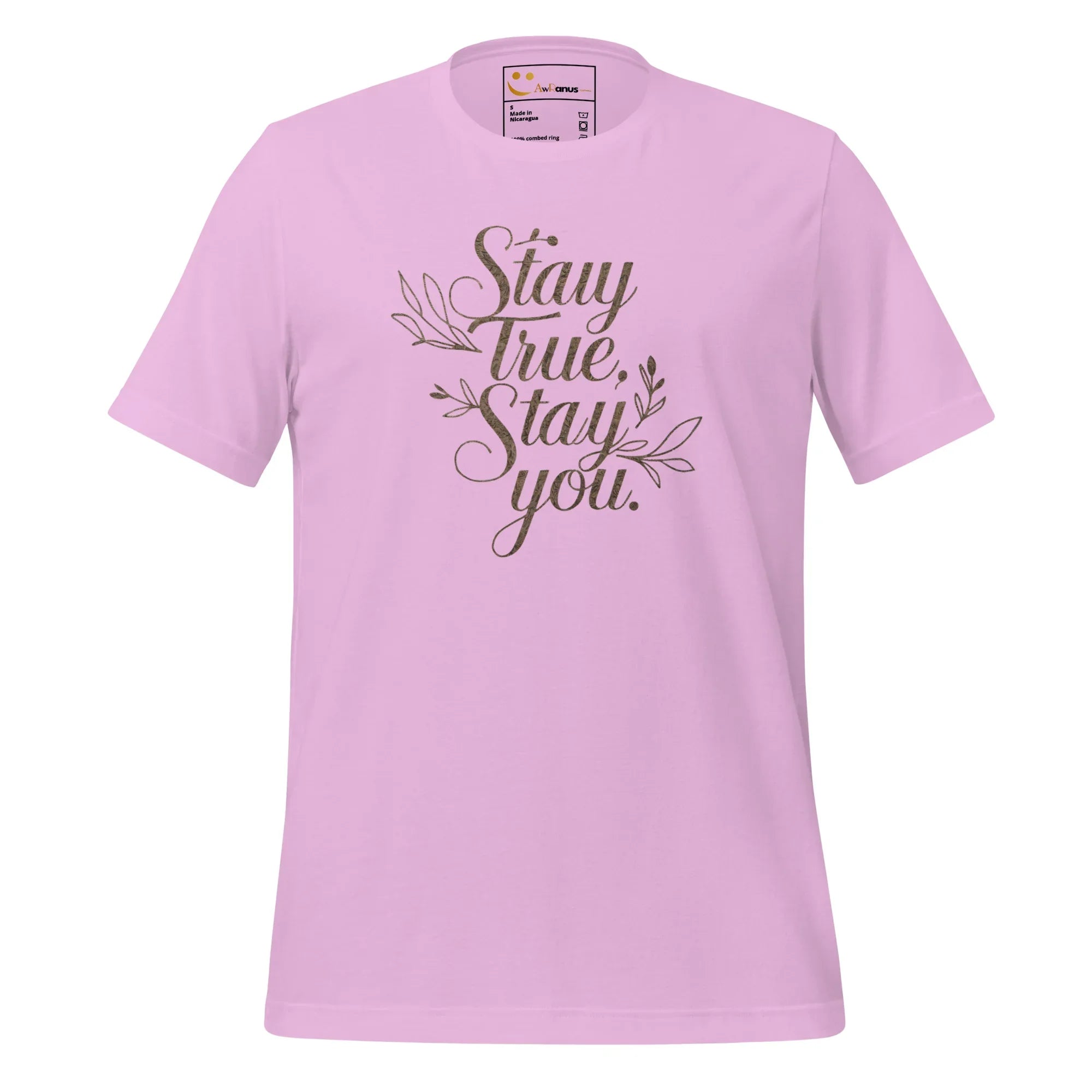Women's T-Shirt | Stay True,Stay You. Women's t-shirt AwRans Clothing unisex-staple-t-shirt-lilac-front-679bbce0b0929